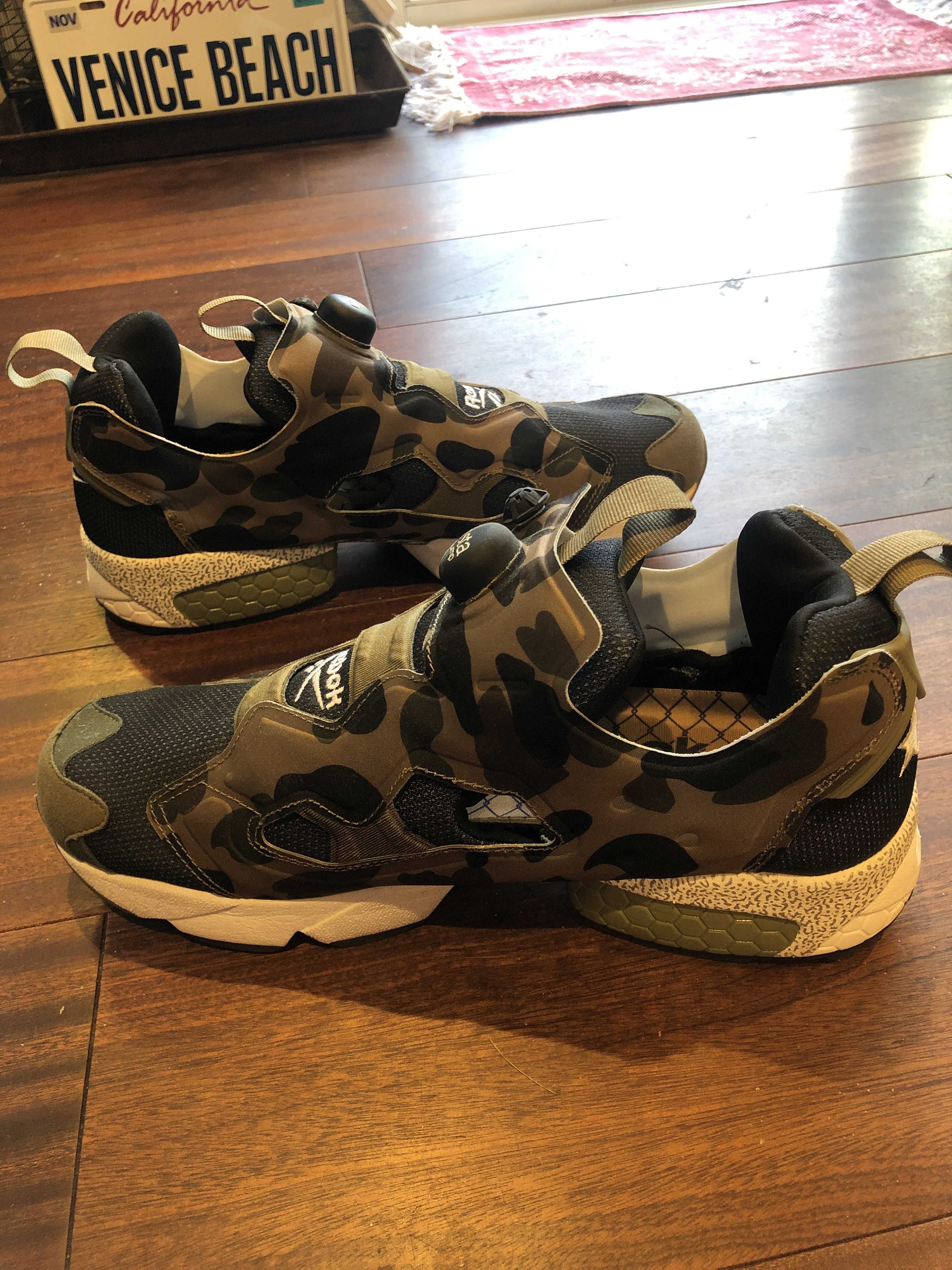 A BATHING APE®︎ × mita sneakers × Reebok Classic Instapump Fury "Camo"