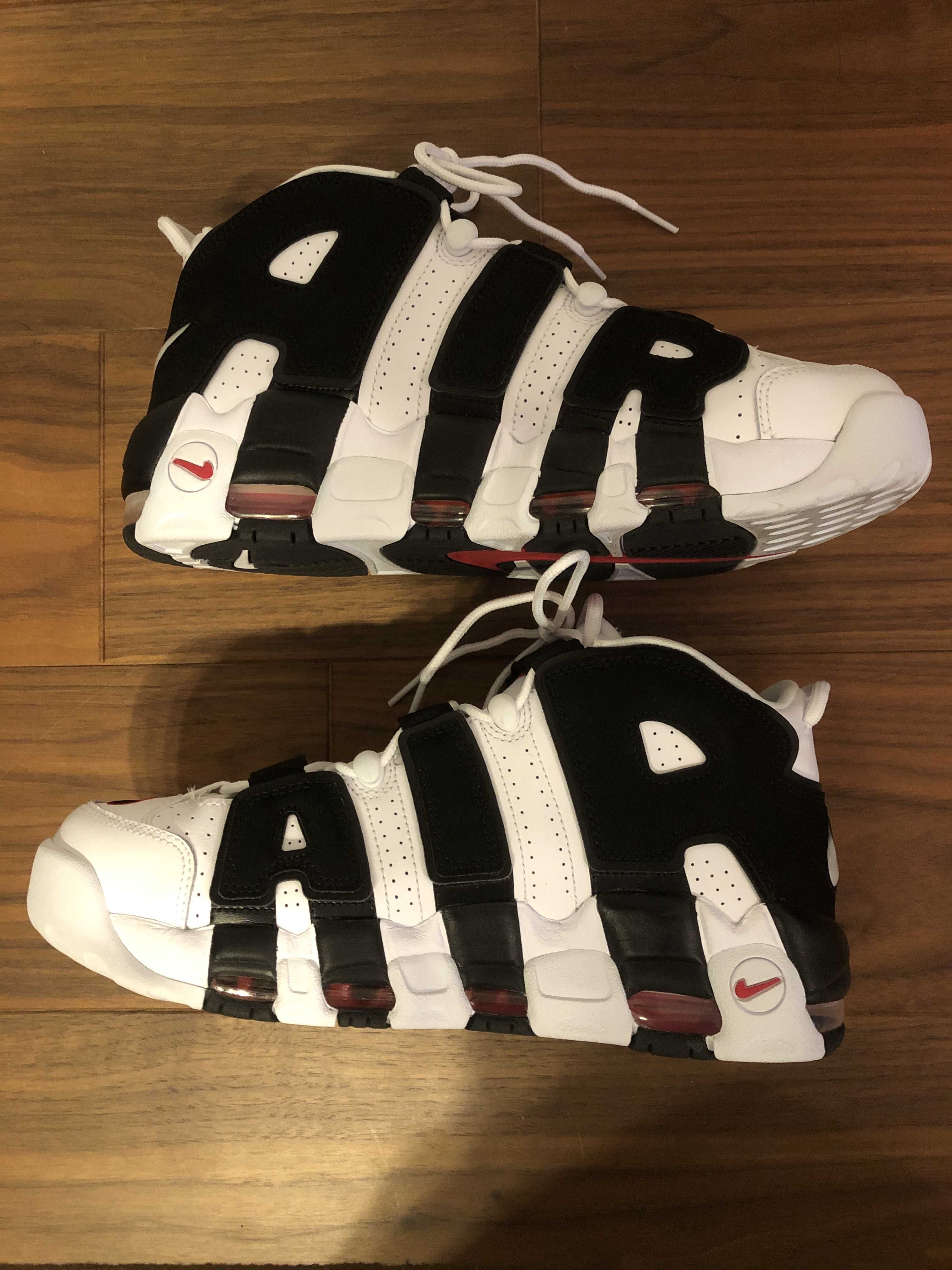 NIKE AIR MORE UPTEMPO "WHITE/BLACK/UNIVERSITY RED"(2020)