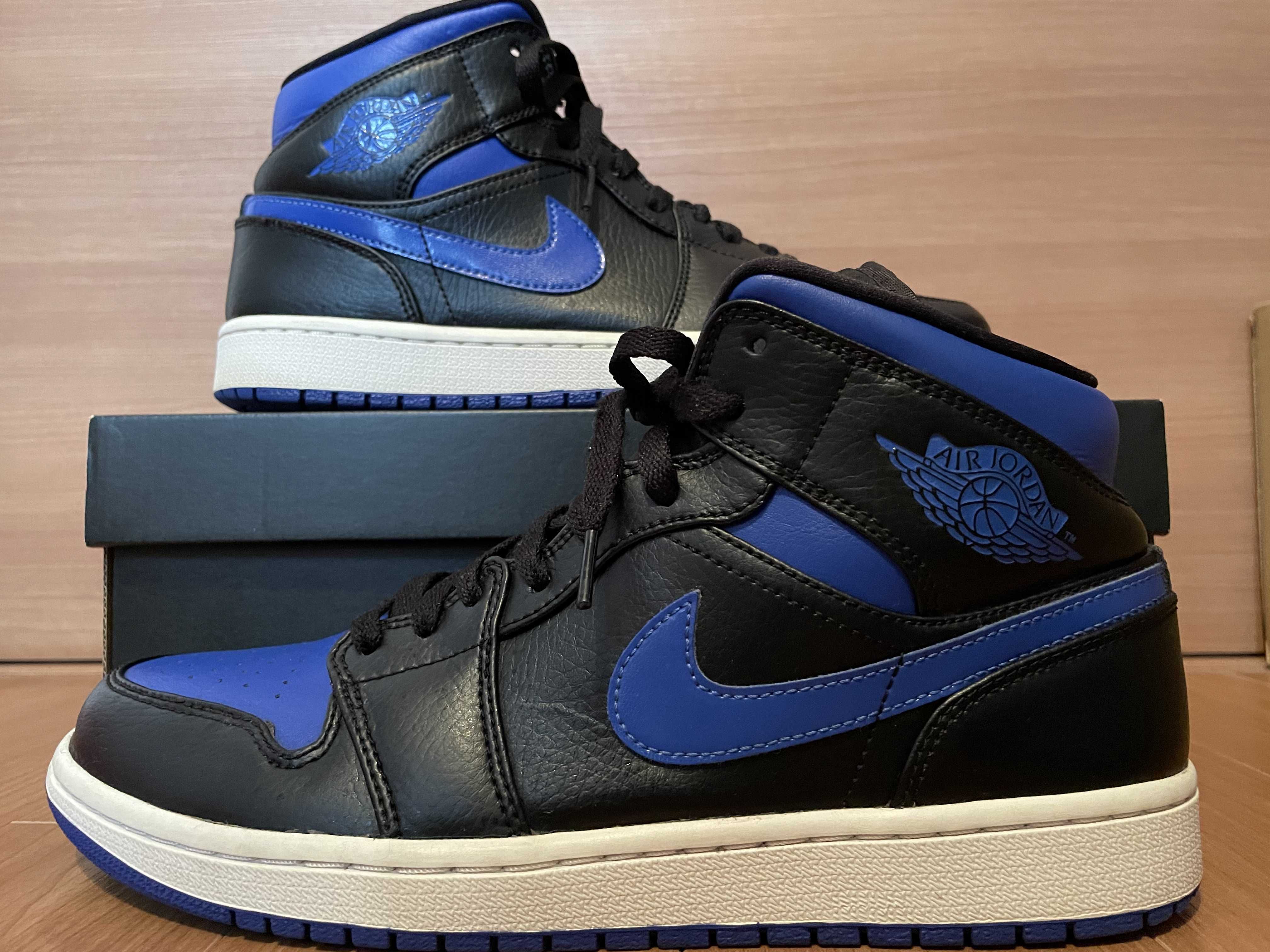NIKE AIR JORDAN 1 MID "BLACK/BLUE"