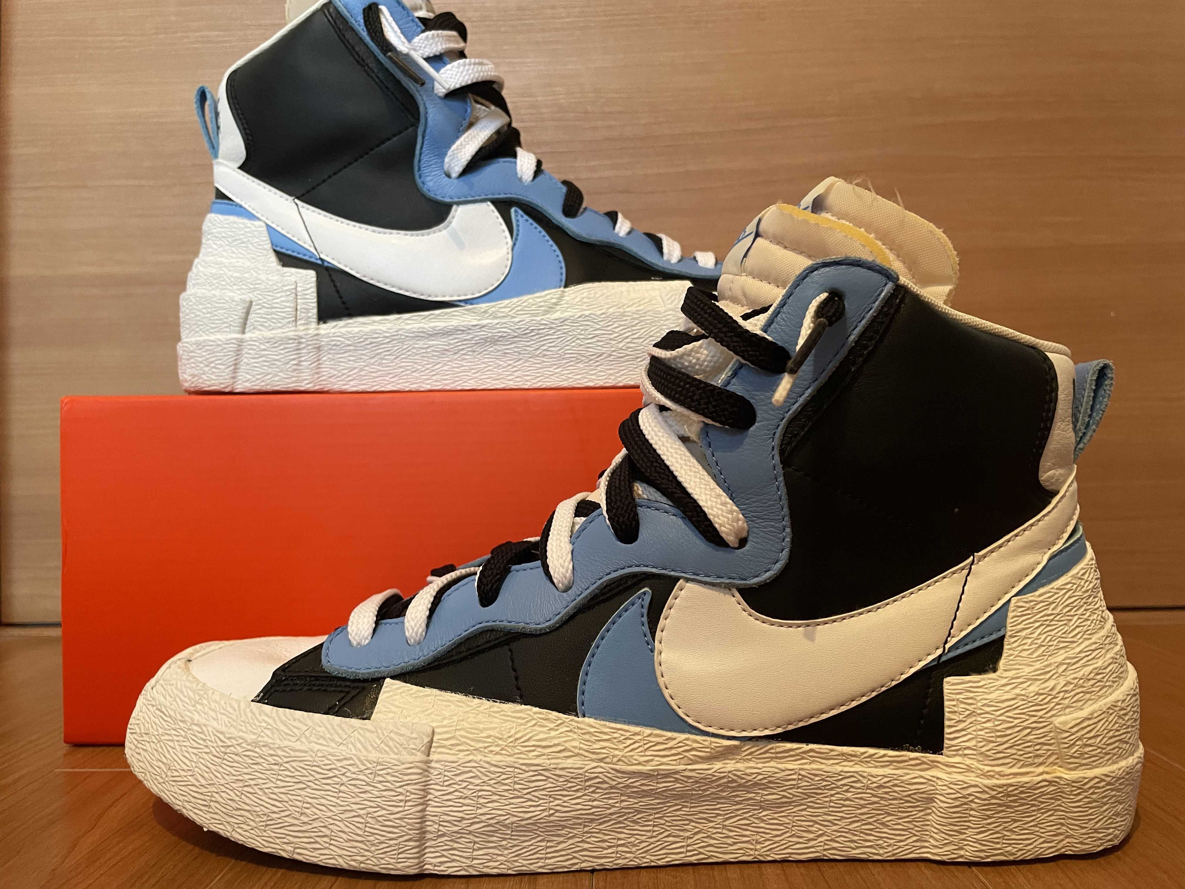 sacai × NIKE BLAZER MID "BLACK / BLUE"