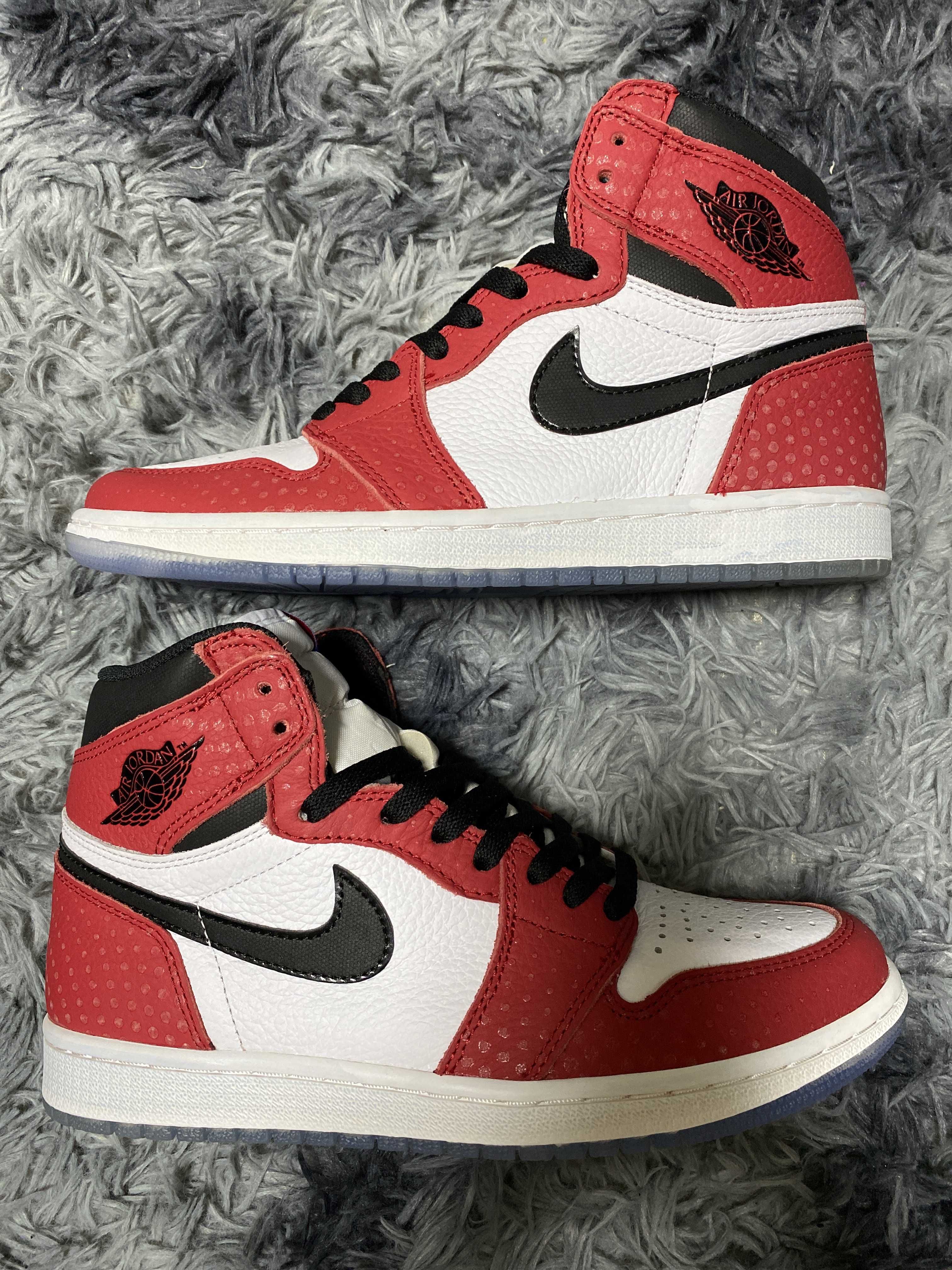 Spiderman × Nike Air Jordan 1 Origin Story "Gym Red/White/Photo Blue/Black"