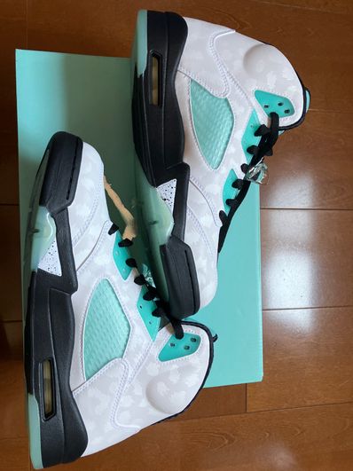 Nike Air Jordan 5 "White/Black/Island Green"