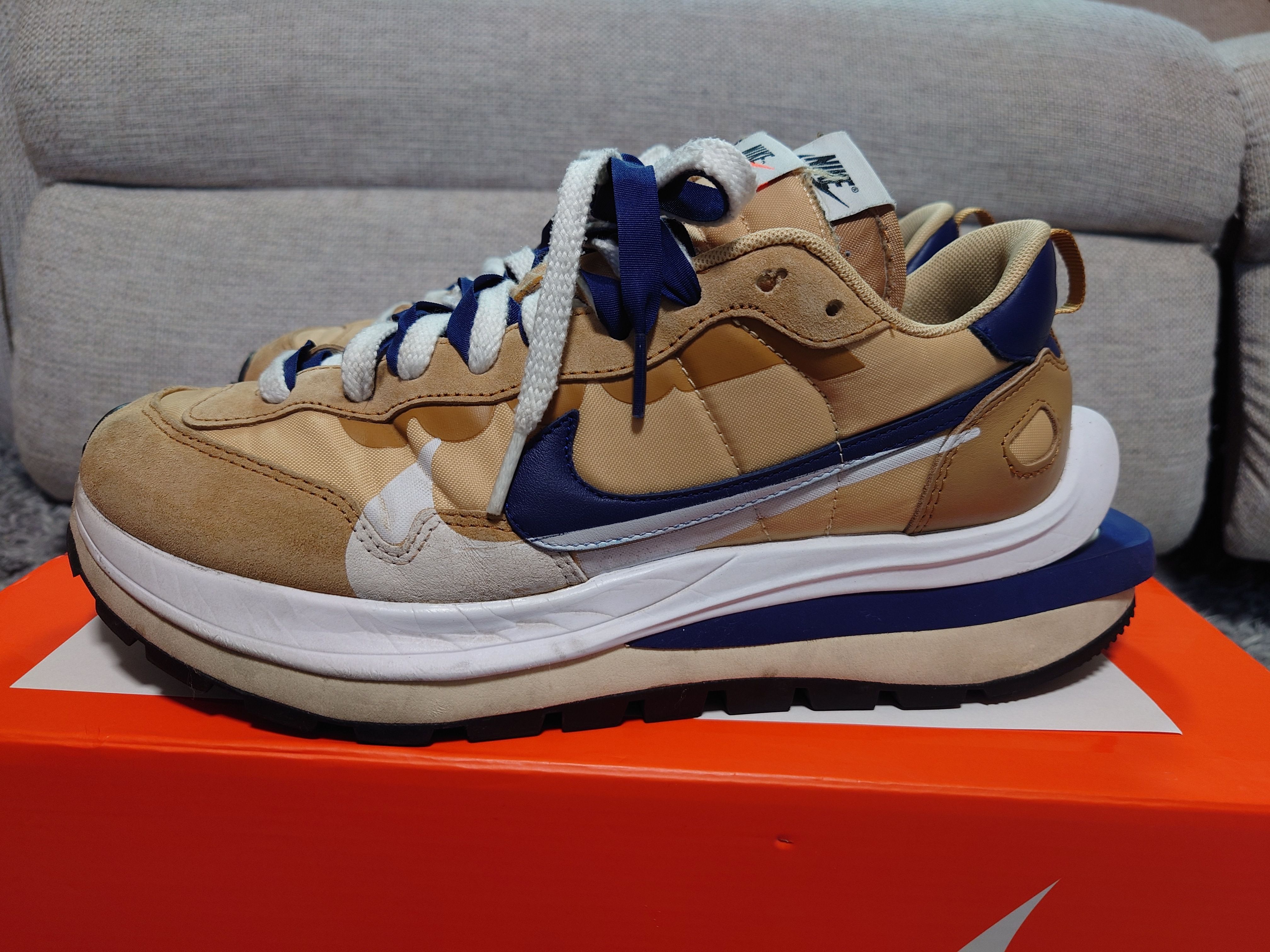 Sacai × Nike Vapor Waffle "Sesame And Blue Void"