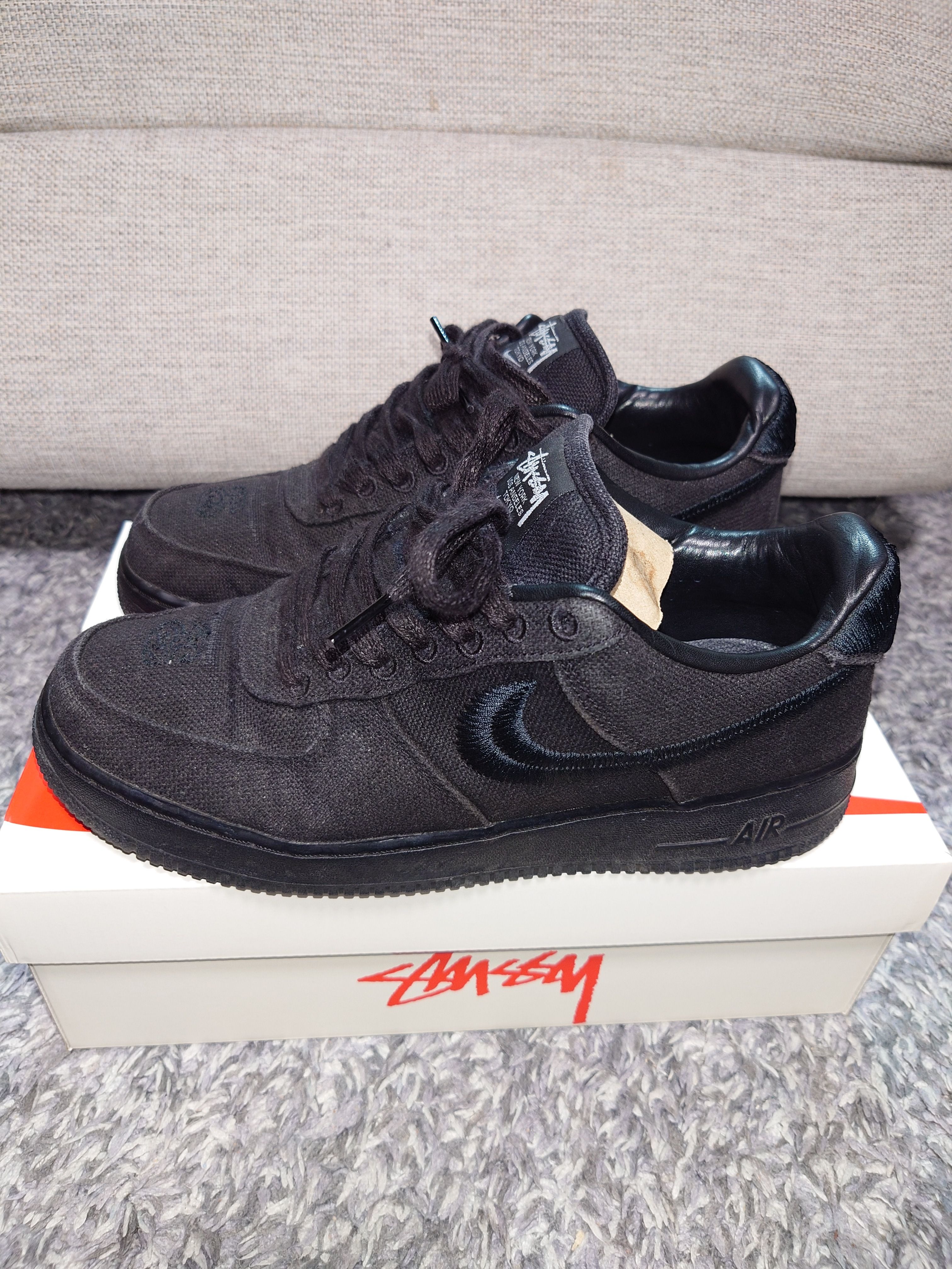 Stussy × Nike Air Force 1 Low "Triple Black"