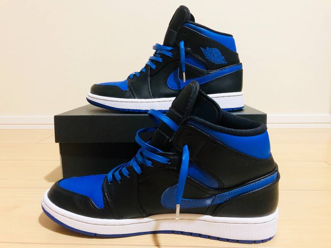 NIKE AIR JORDAN 1 MID "BLACK/BLUE"