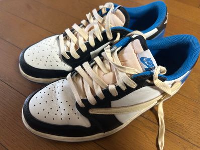 Travis Scott × fragment design × Nike Air Jordan 1 Low OG SP "Military Blue"