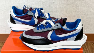 UNDERCOVER × sacai × Nike LD Waffle "Night Maroon/Pale Ivory-Ground Grey-Team Royal"