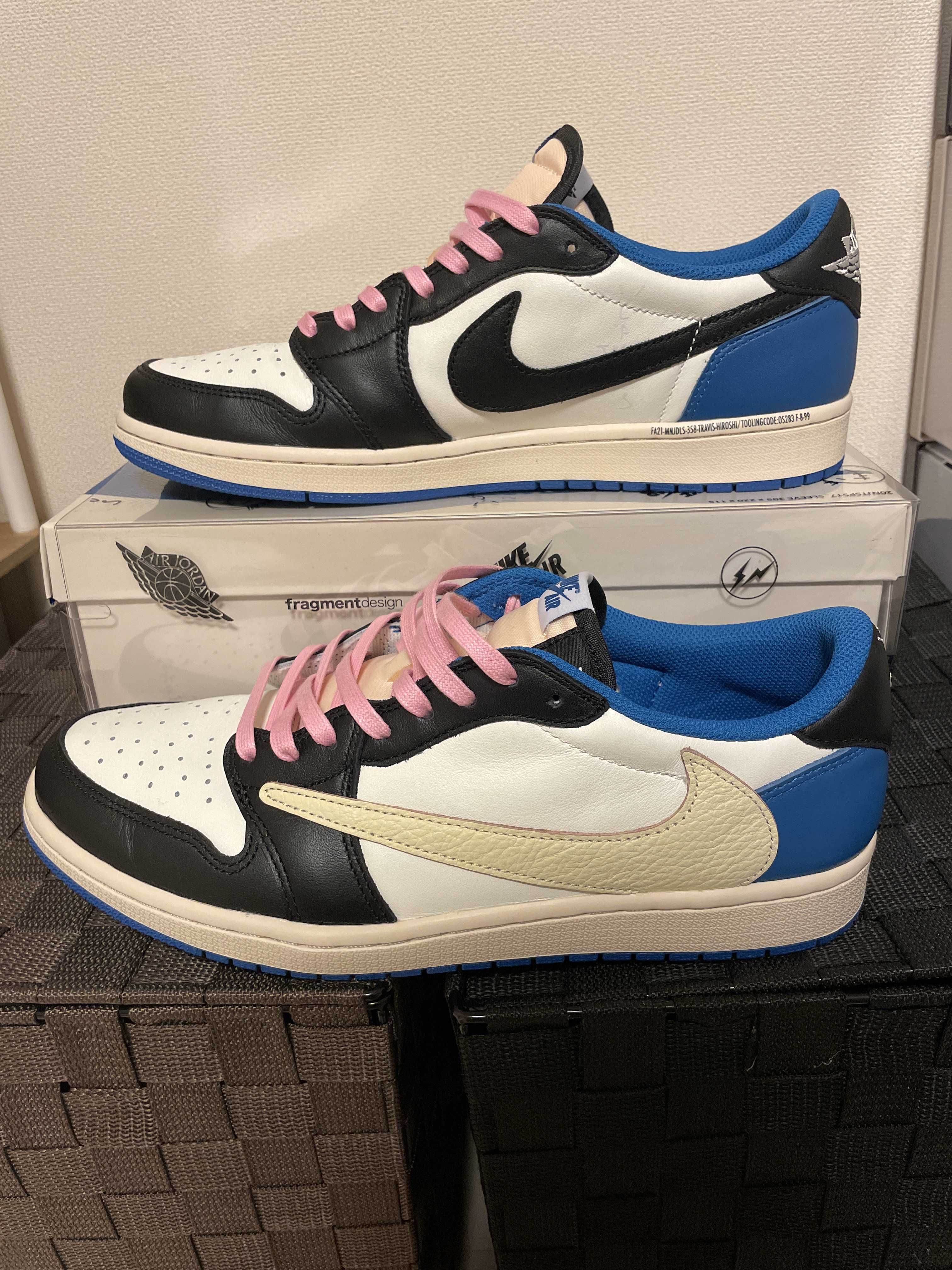 Travis Scott × fragment design × Nike Air Jordan 1 Low OG SP "Military Blue"
