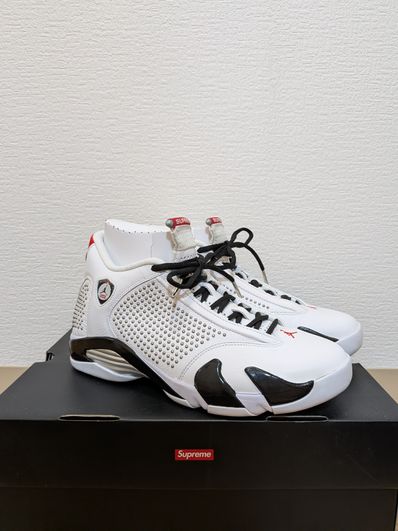 Supreme × Nike Air Jordan 14 Retro "White/University Red"