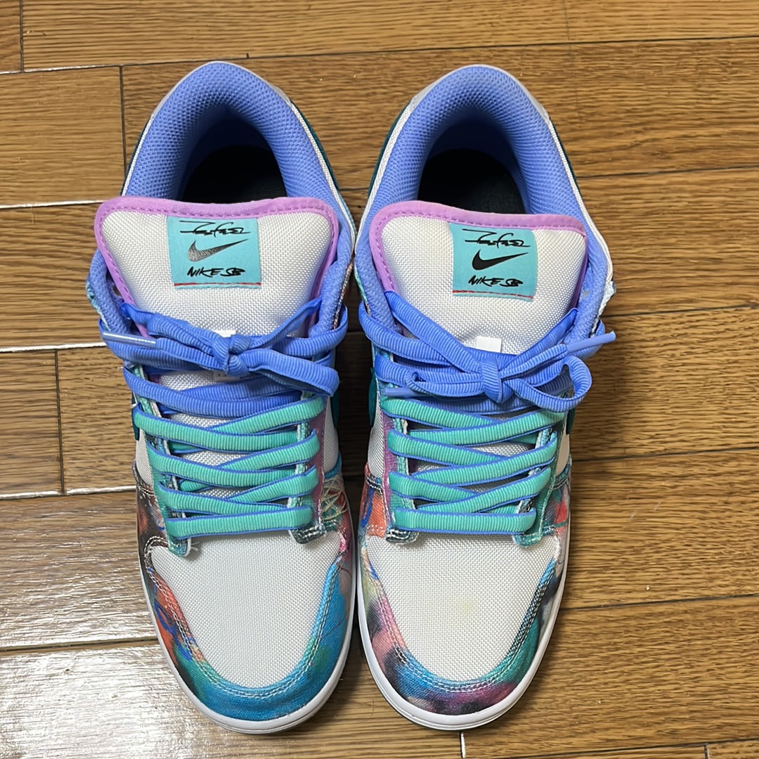 Futura × Nike SB Dunk Low "White and Geode Teal"