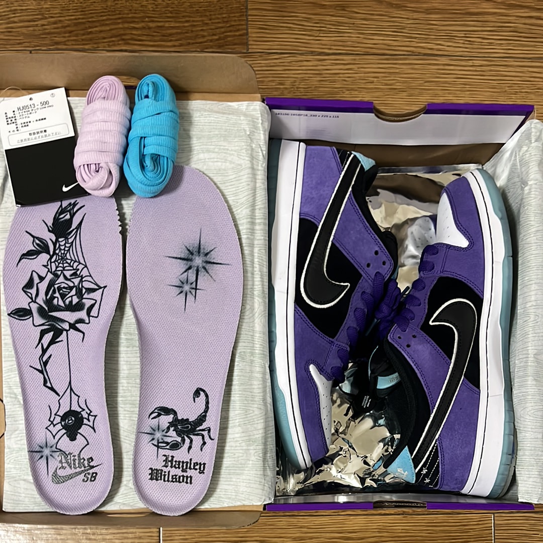 Hayley Wilson × Nike SB Dunk Low Pro "Black and Court Purple"