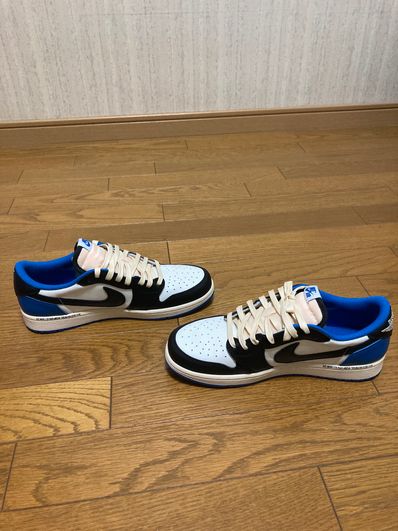 Travis Scott × fragment design × Nike Air Jordan 1 Low OG SP "Military Blue"