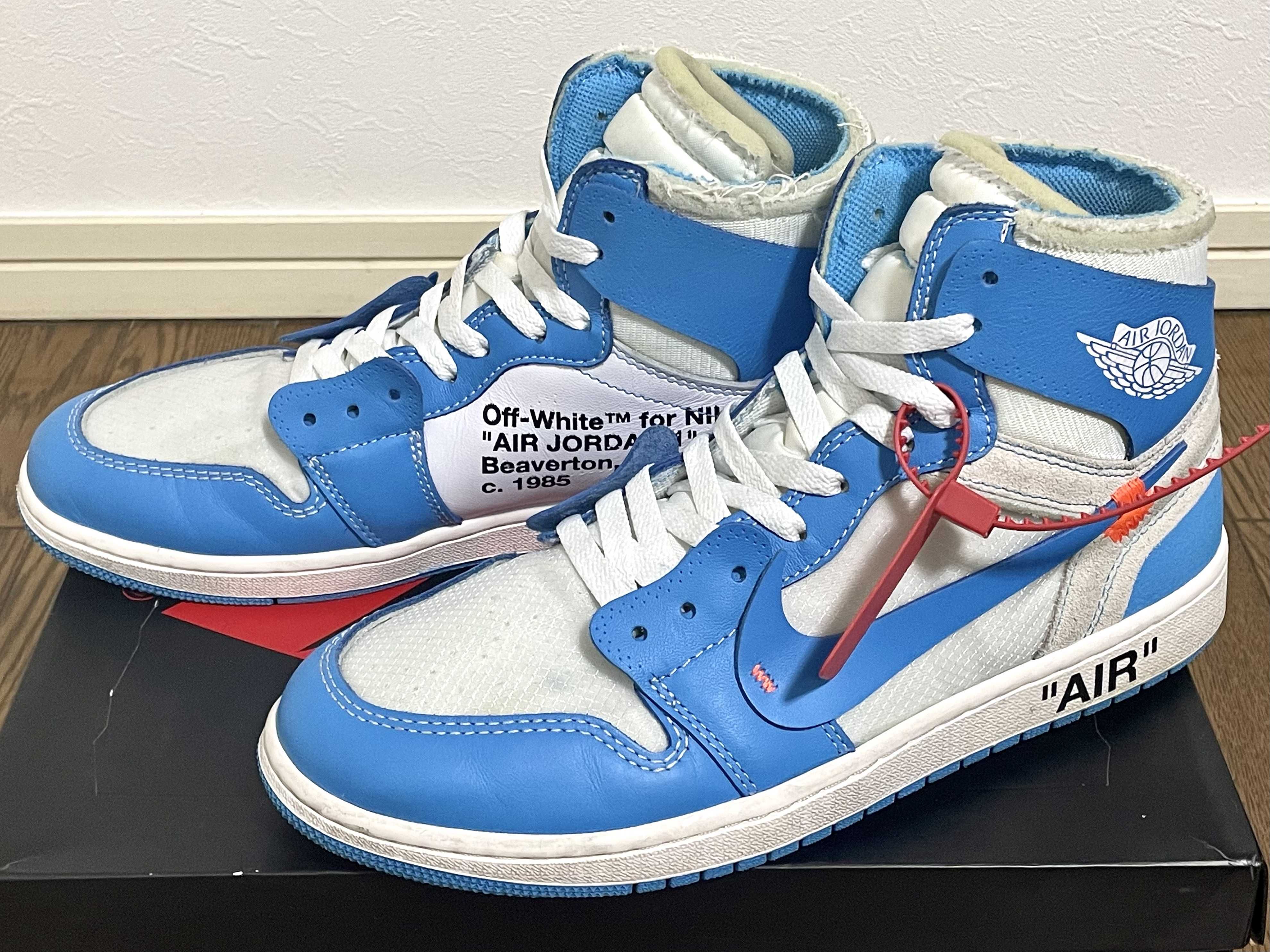Off-White × Nike Air Jordan 1 High UNC "White/Dark Powder Blue"