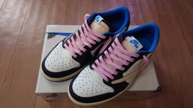 Travis Scott × fragment design × Nike Air Jordan 1 Low OG SP "Military Blue"