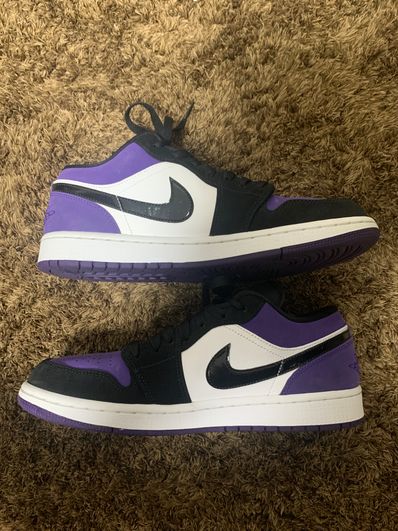 Nike Air Jordan 1 Retro Low "White/Black/Court Purple"
