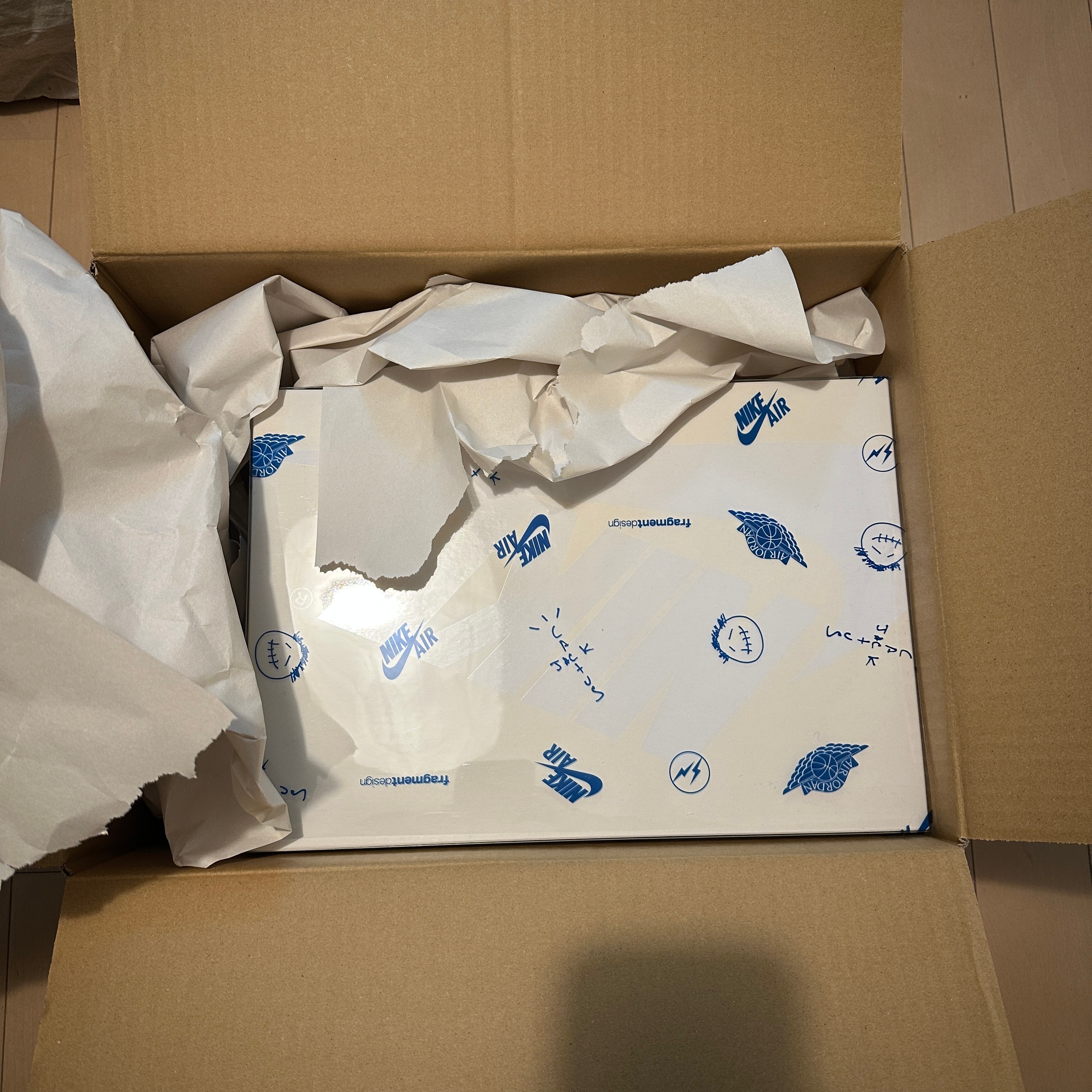 Travis Scott × fragment design × Nike Air Jordan 1 Low OG "Sail/Military Blue"