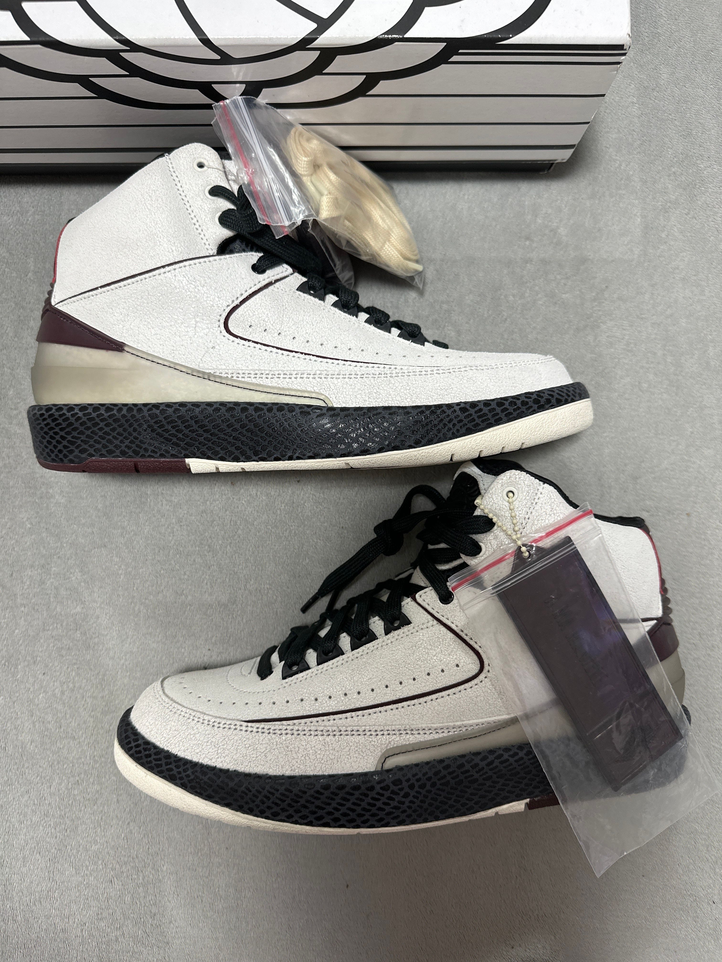 A Ma Maniere × Nike Air Jordan 2 "Airness/Sail and Burgundy"