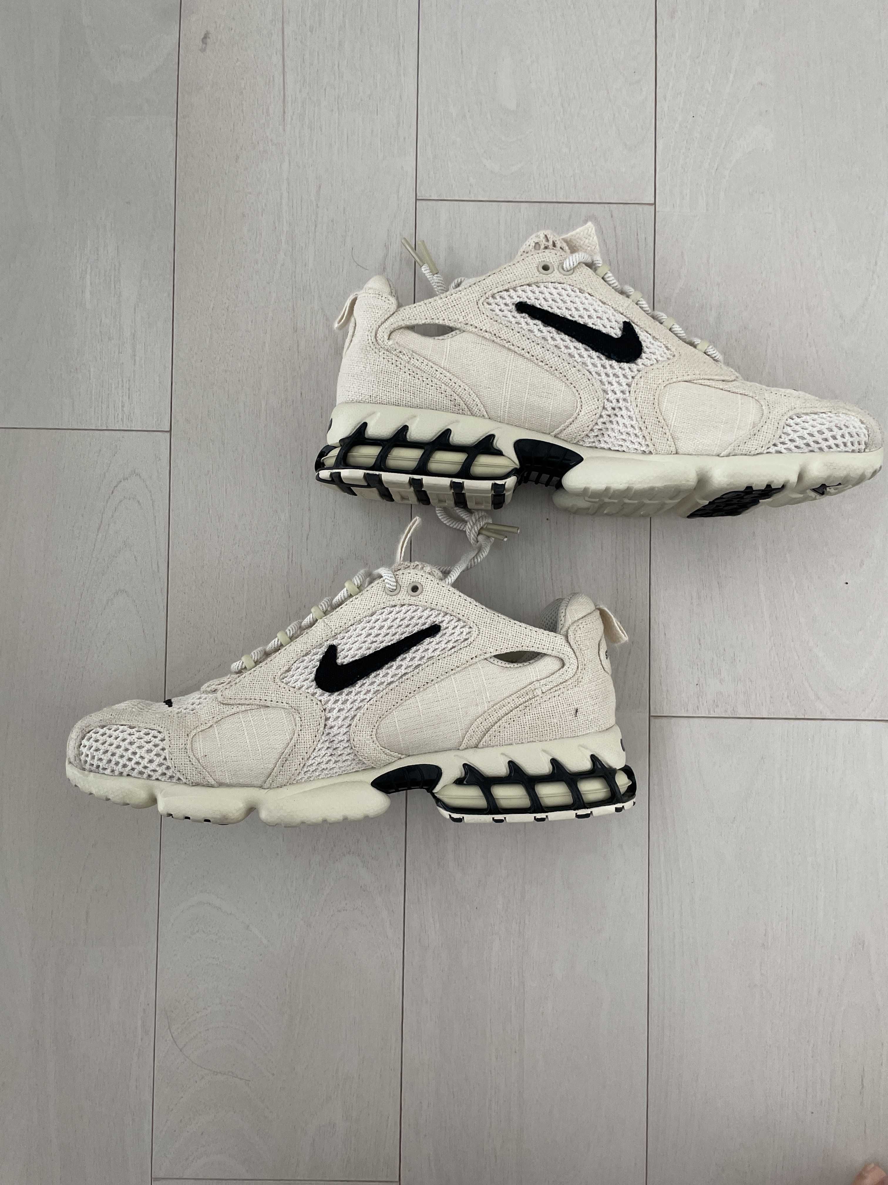 Stussy × Nike Air Zoom Spiridon CG 2 "Fossil/Black"