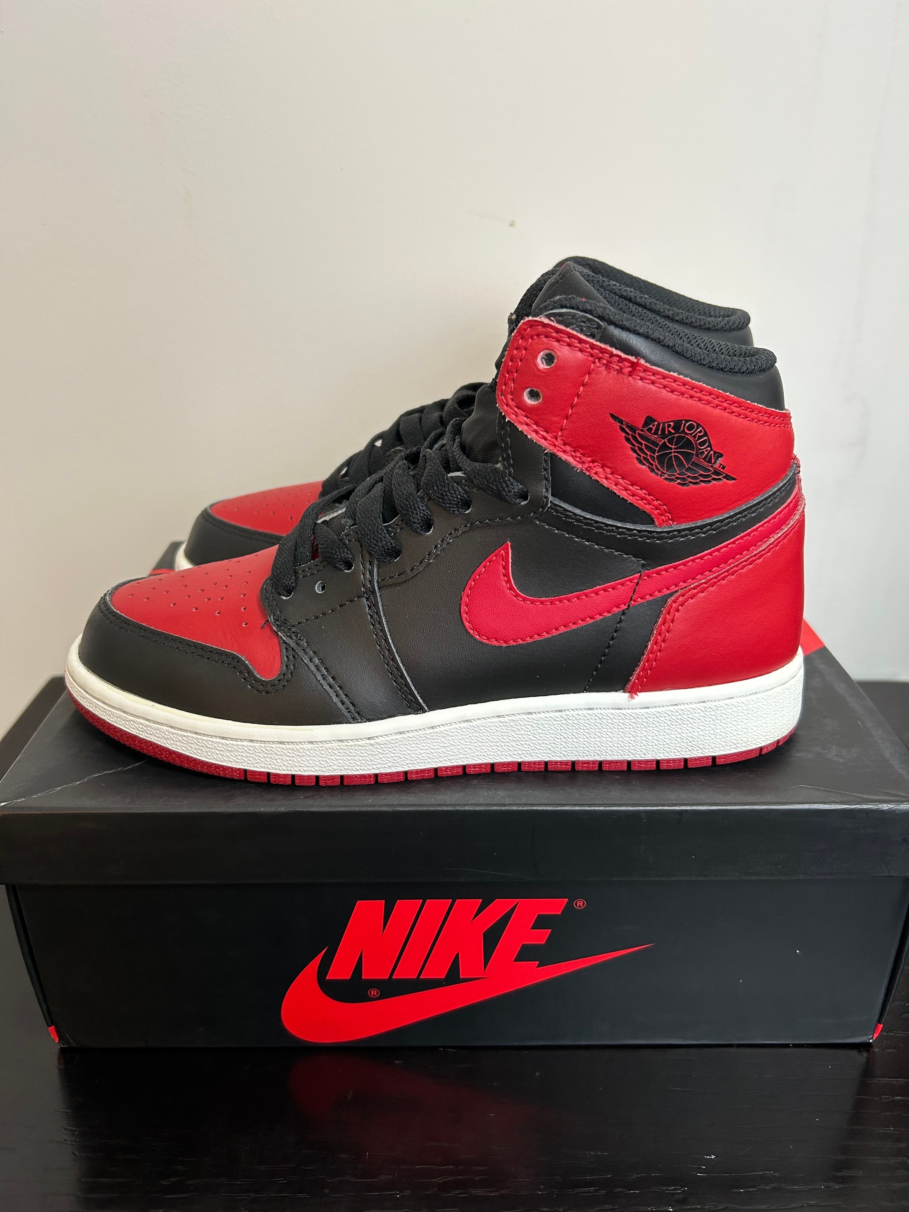 Nike GS Air Jordan 1 Retro High BRED 2016 "BANNED"