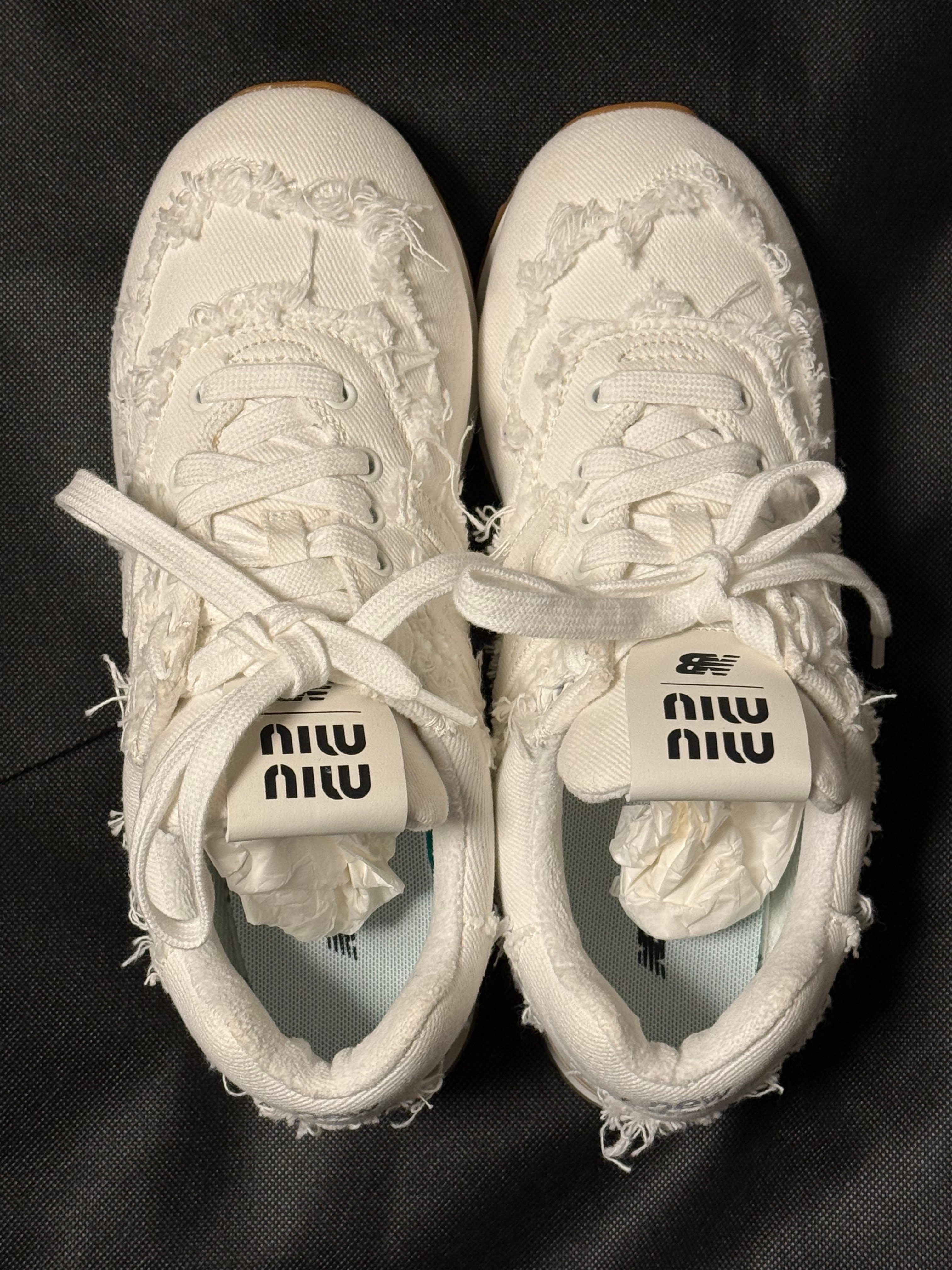 Miu Miu × New Balance Women's 574 Denim "White"