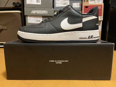 Supreme × COMME des GARCONS SHIRT × Nike Air Force 1 Low "Black/White" (2018)