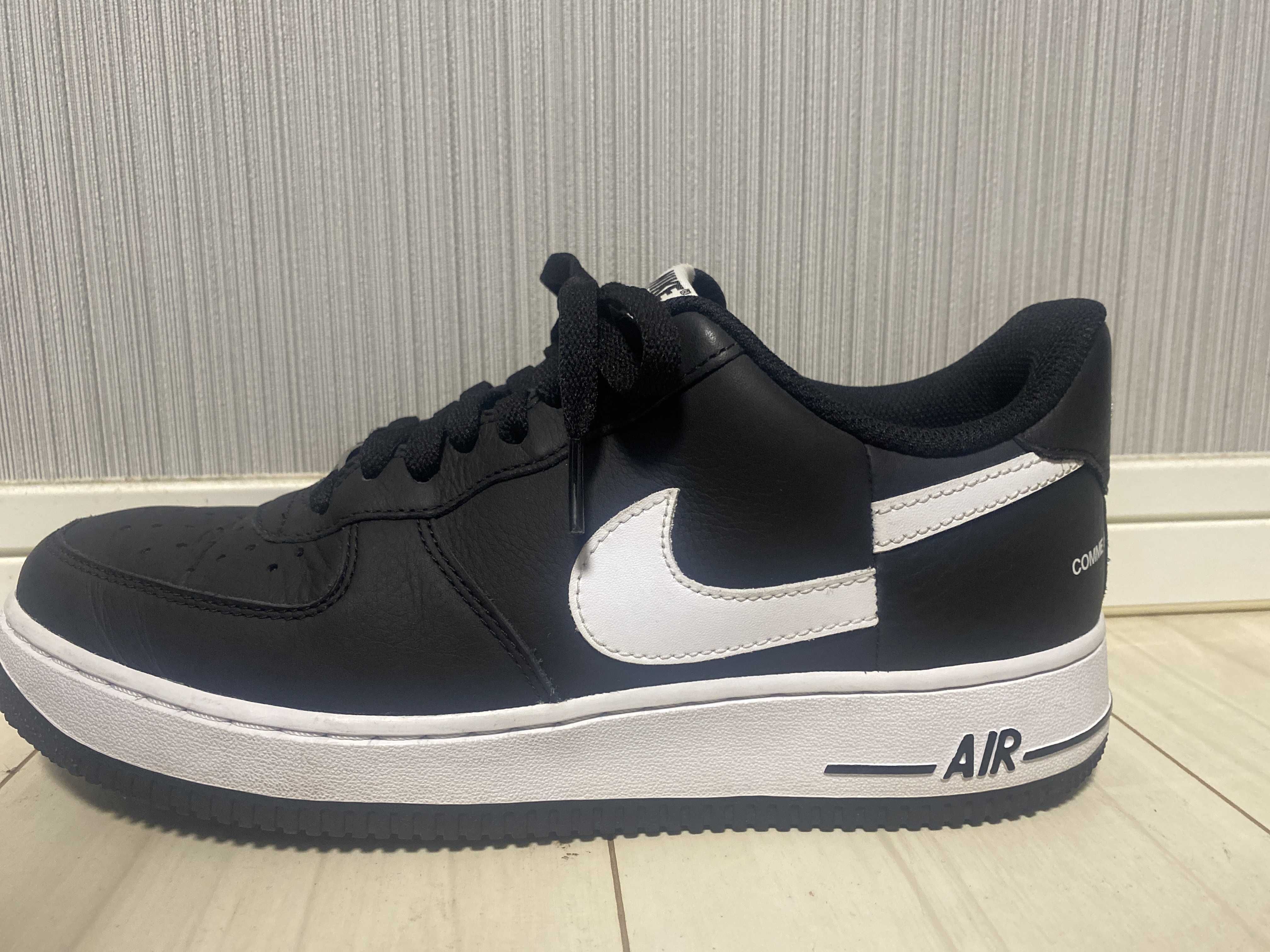 Supreme × COMME des GARCONS SHIRT × Nike Air Force 1 Low "Black/White" (2018)