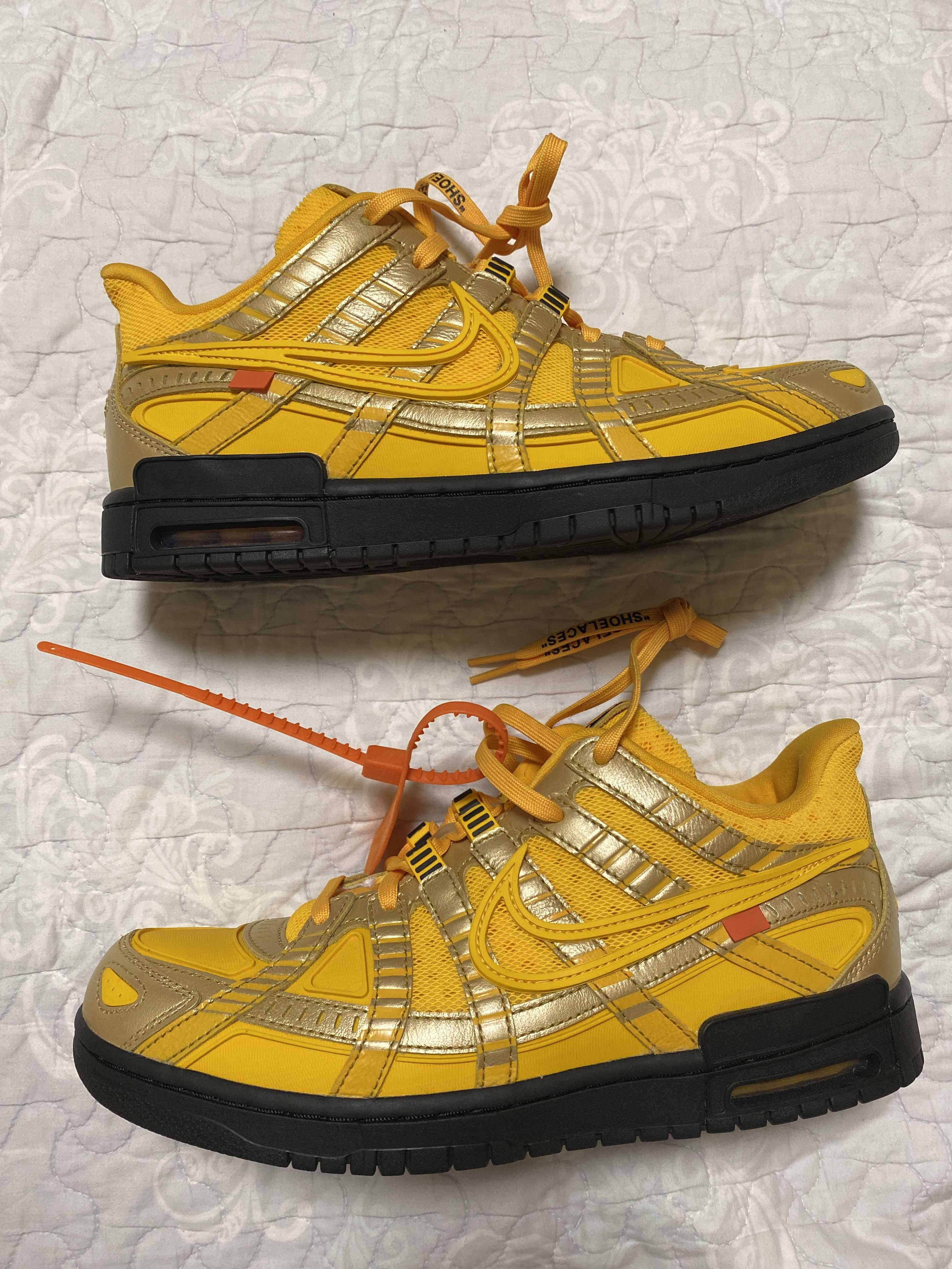 Off-White × Nike Air Rubber Dunk "University Gold"