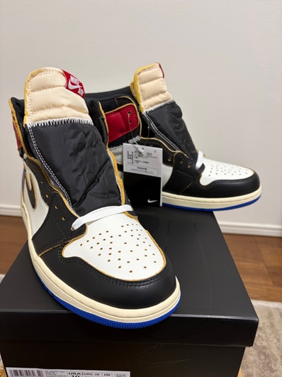 fragment design × UNION × Nike Air Jordan 1 High OG "Black/Varsity Red"