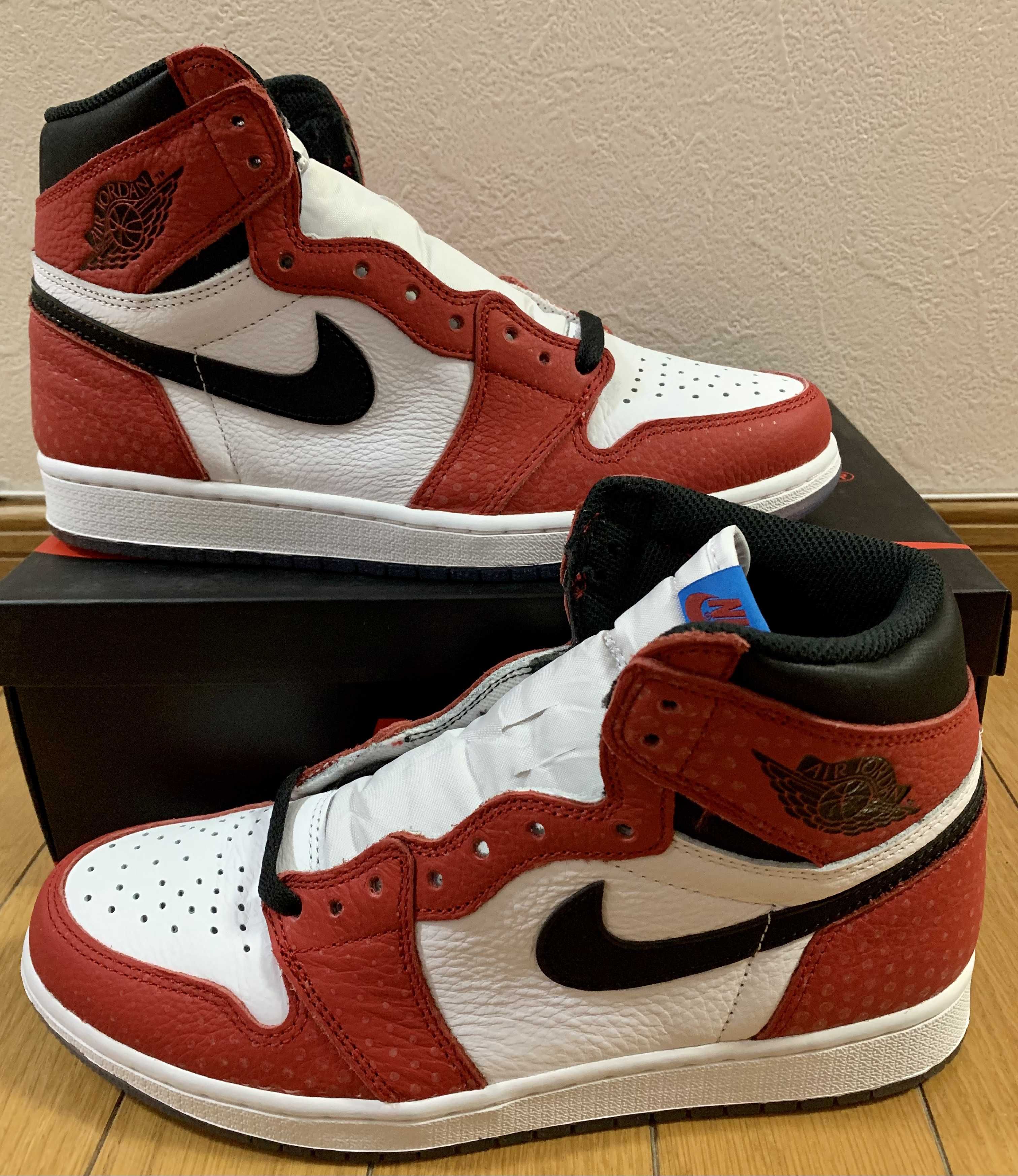 Spiderman × Nike Air Jordan 1 Origin Story "Gym Red/White/Photo Blue/Black"