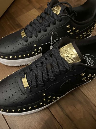 Nike Women's Air Force 1 Low Star Studded "Black"