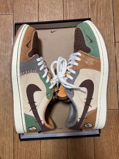 Zion Williamson × Nike Air Jordan 1 Low OG "Flax and Oil Green"