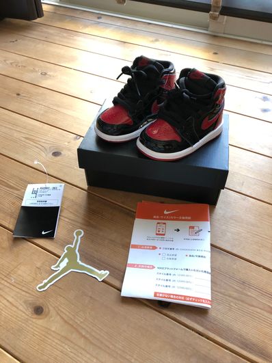 Nike TD Air Jordan 1 High OG "Patent Bred"