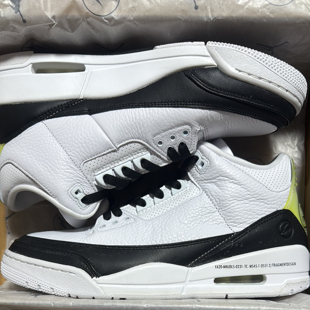 Fragment × Nike Air Jordan 3 "White/Black"
