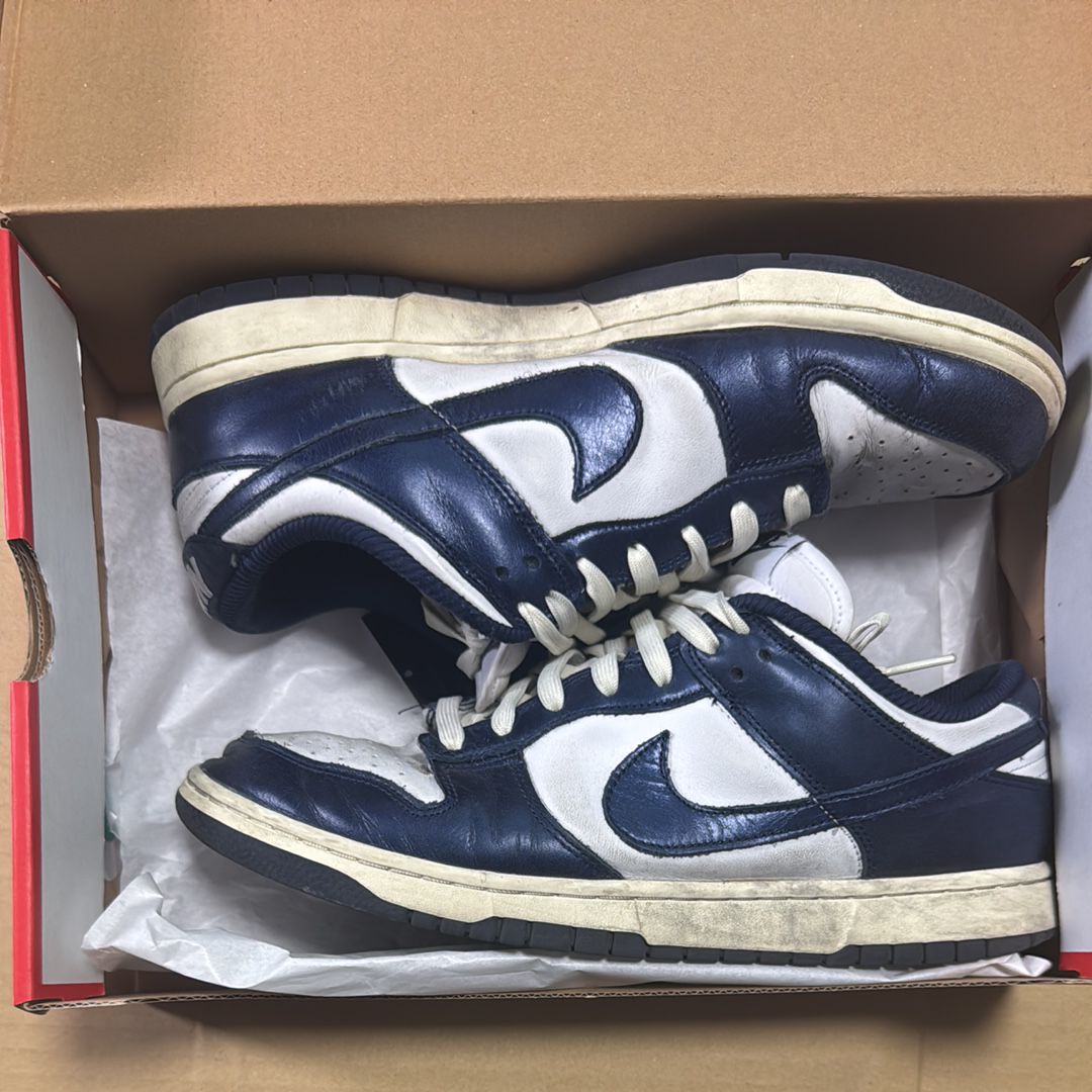 Nike Women's Dunk Low PRM "Midnight Navy and White"