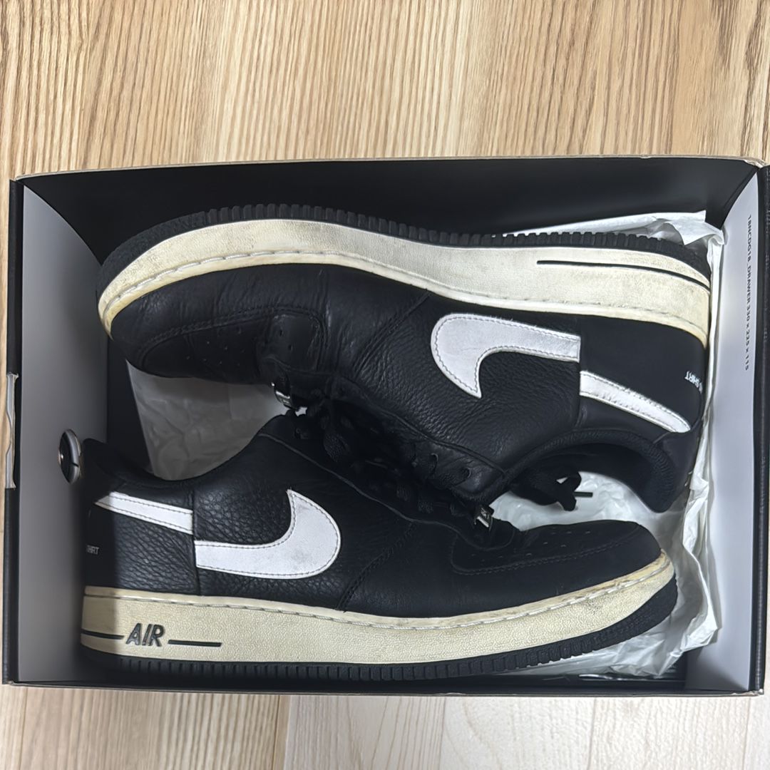 Supreme × COMME des GARCONS SHIRT × Nike Air Force 1 Low "Black/White" (2018)