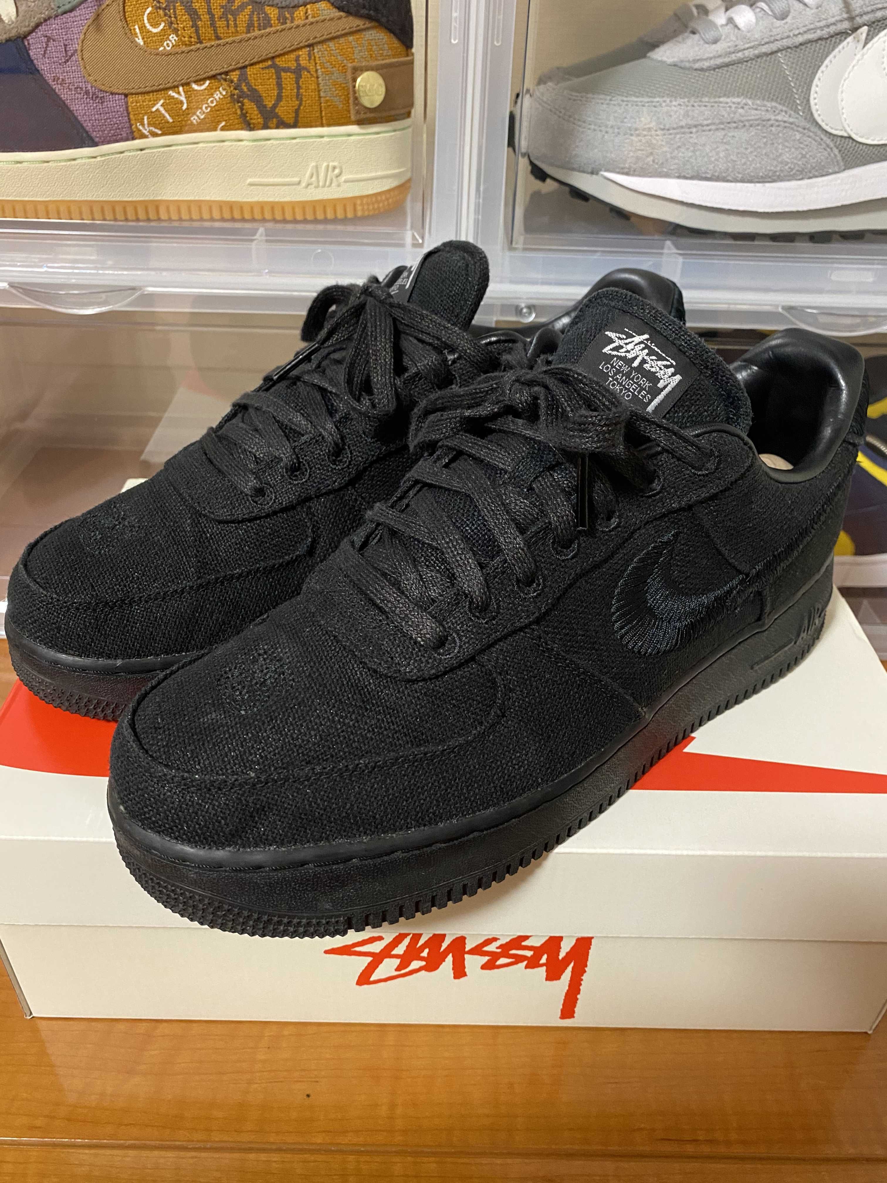 Stussy × Nike Air Force 1 Low "Triple Black"