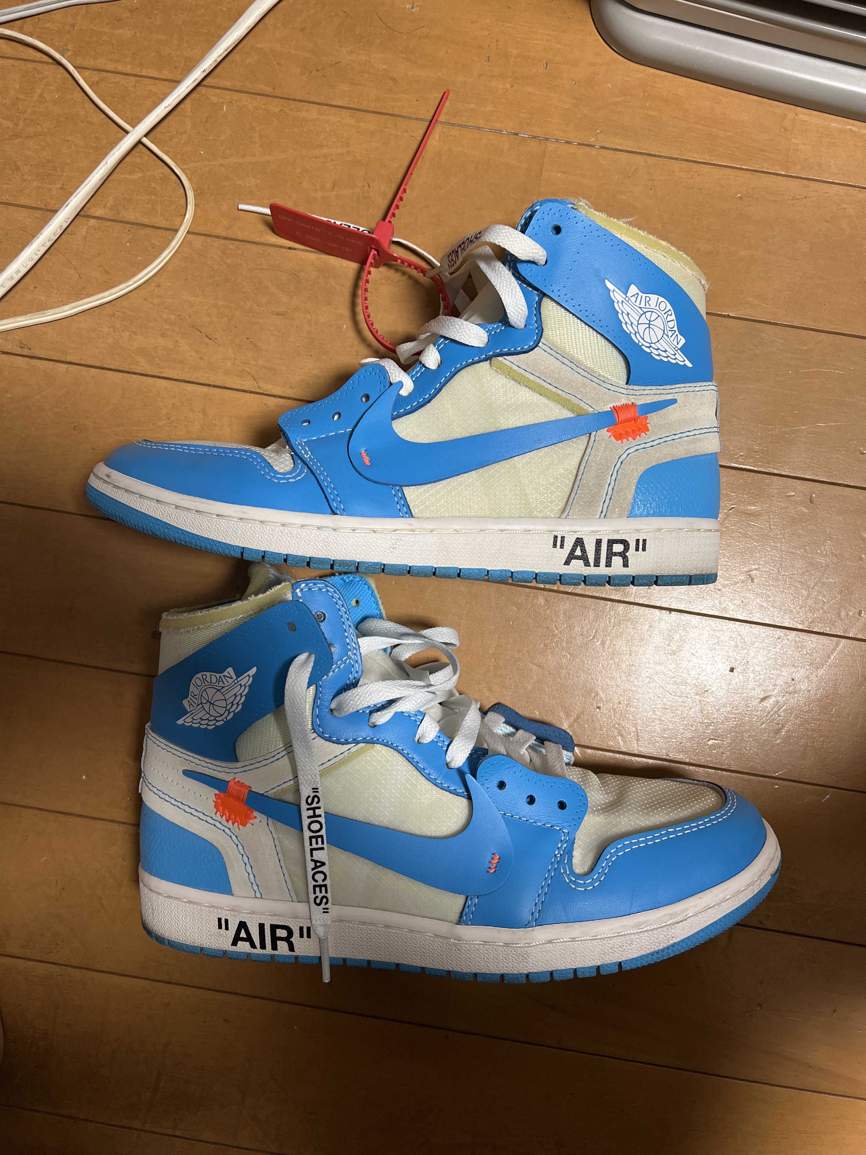 Off-White × Nike Air Jordan 1 High UNC "White/Dark Powder Blue"