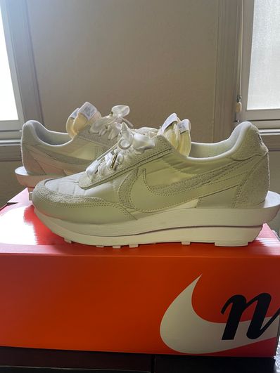 sacai × Nike LDV Waffle "Triple White"