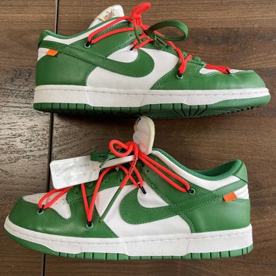 Off-White × Nike Dunk Low "White/Pine Green"