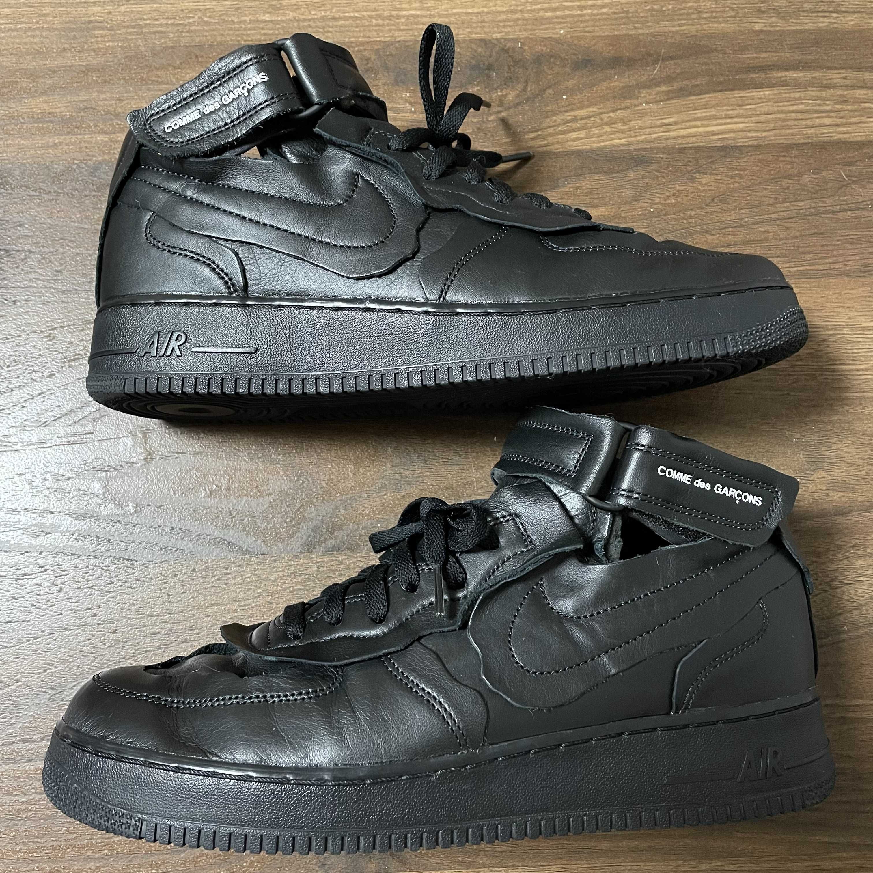 COMME des GARCONS × NIKE AIR FORCE 1 MID "BLACK"