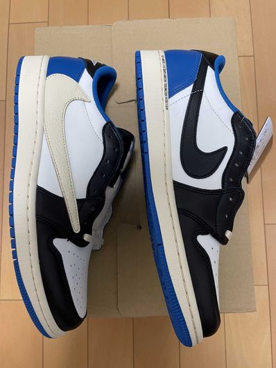 Travis Scott × fragment design × Nike Air Jordan 1 Low OG SP "Military Blue"