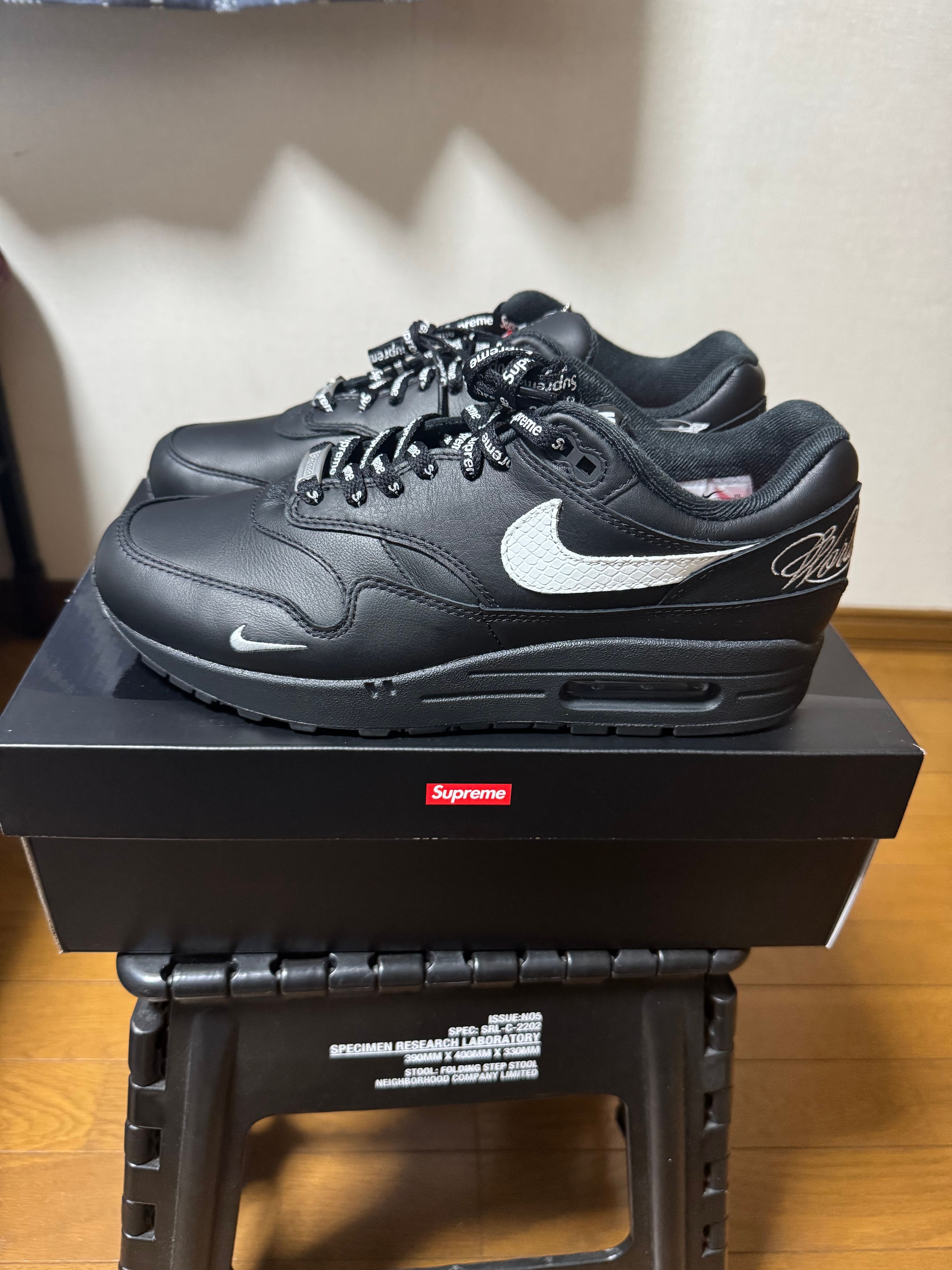 Supreme × Nike Air Max 1 '87 SP "Black" (25SS Week4)