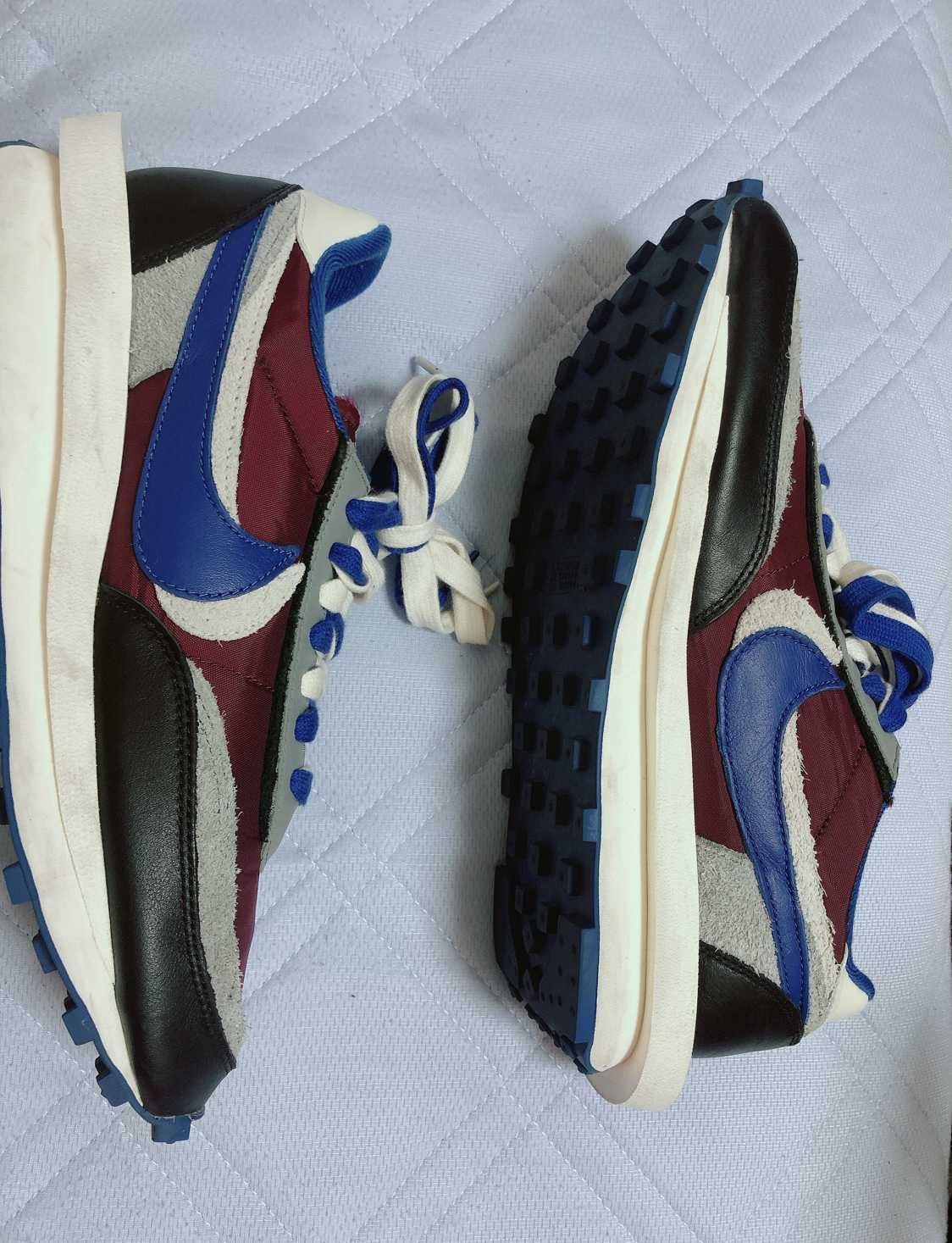 UNDERCOVER × sacai × Nike LD Waffle "Night Maroon/Pale Ivory-Ground Grey-Team Royal"
