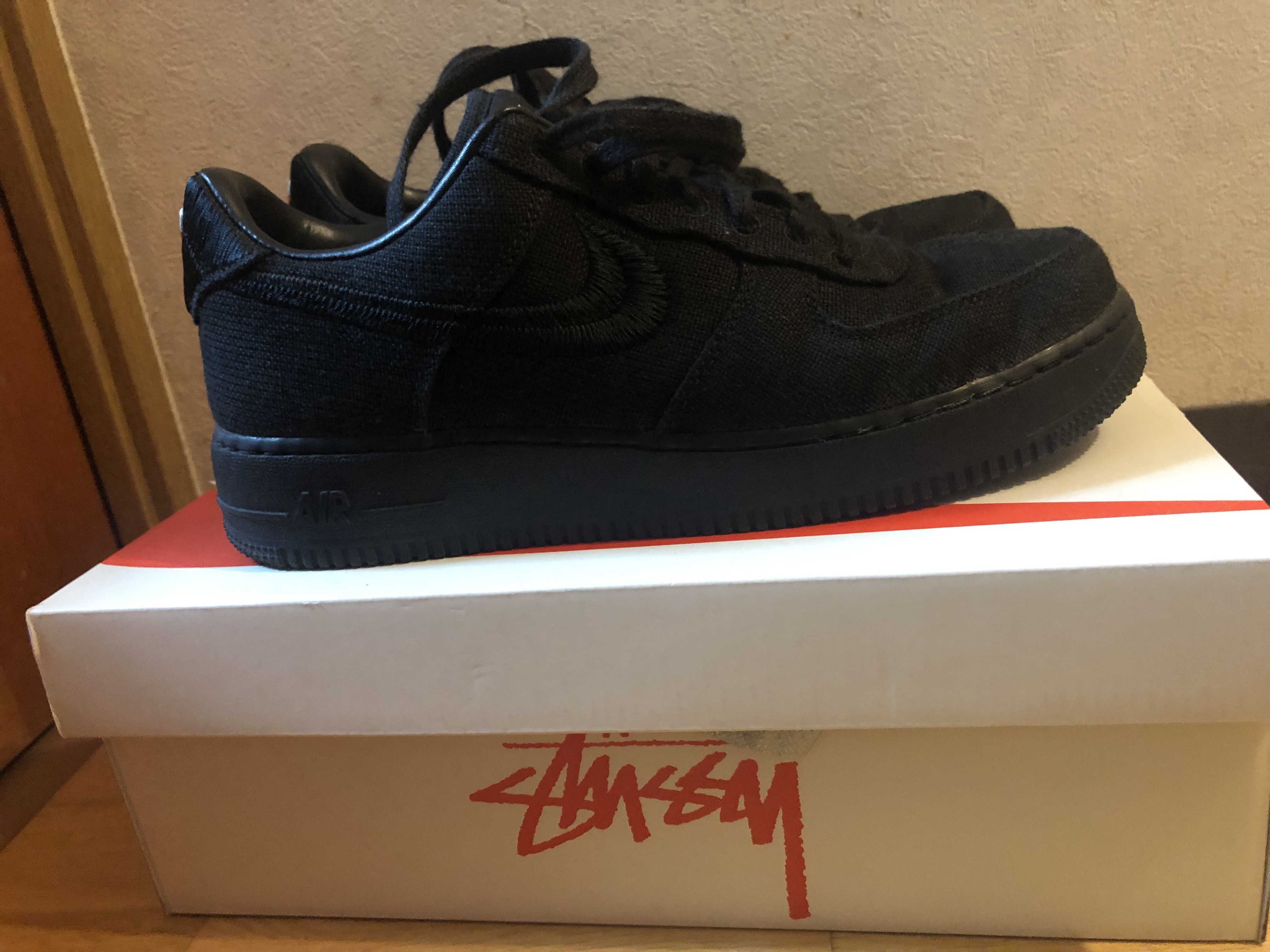Stussy × Nike Air Force 1 Low "Triple Black"