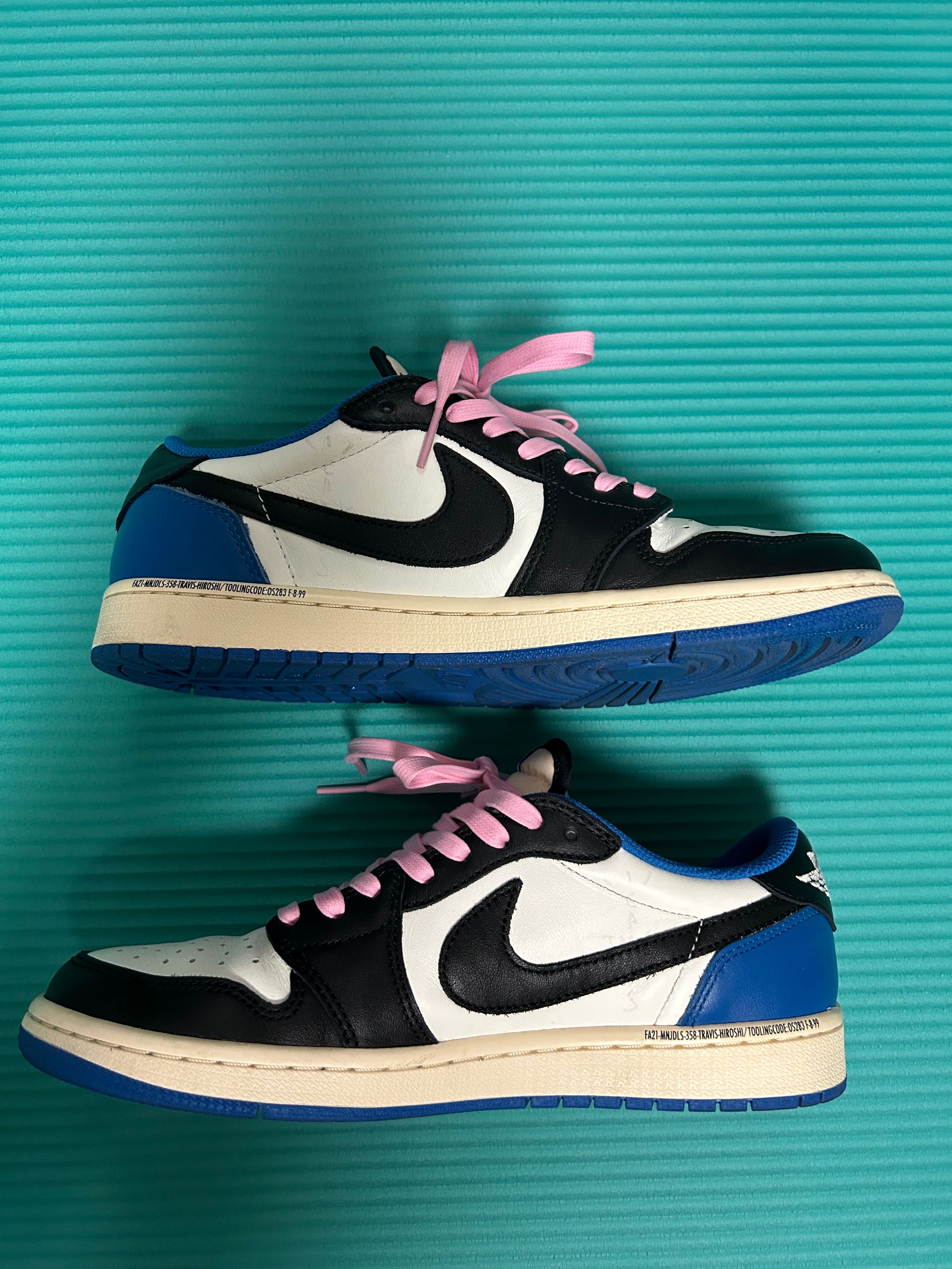 Travis Scott × fragment design × Nike Air Jordan 1 Low OG SP "Military Blue"