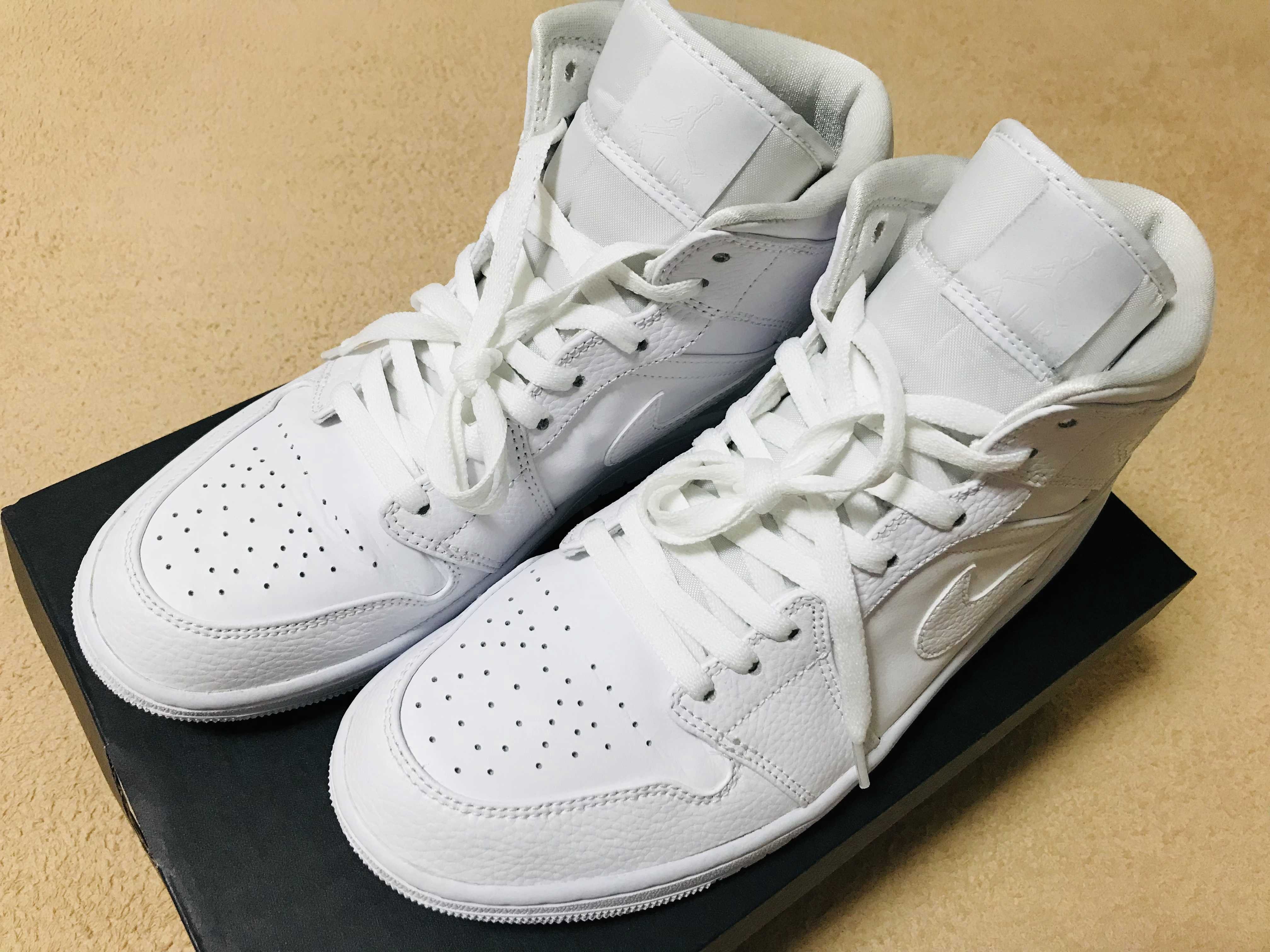Nike Air Jordan 1 Mid "Triple White"(2020)