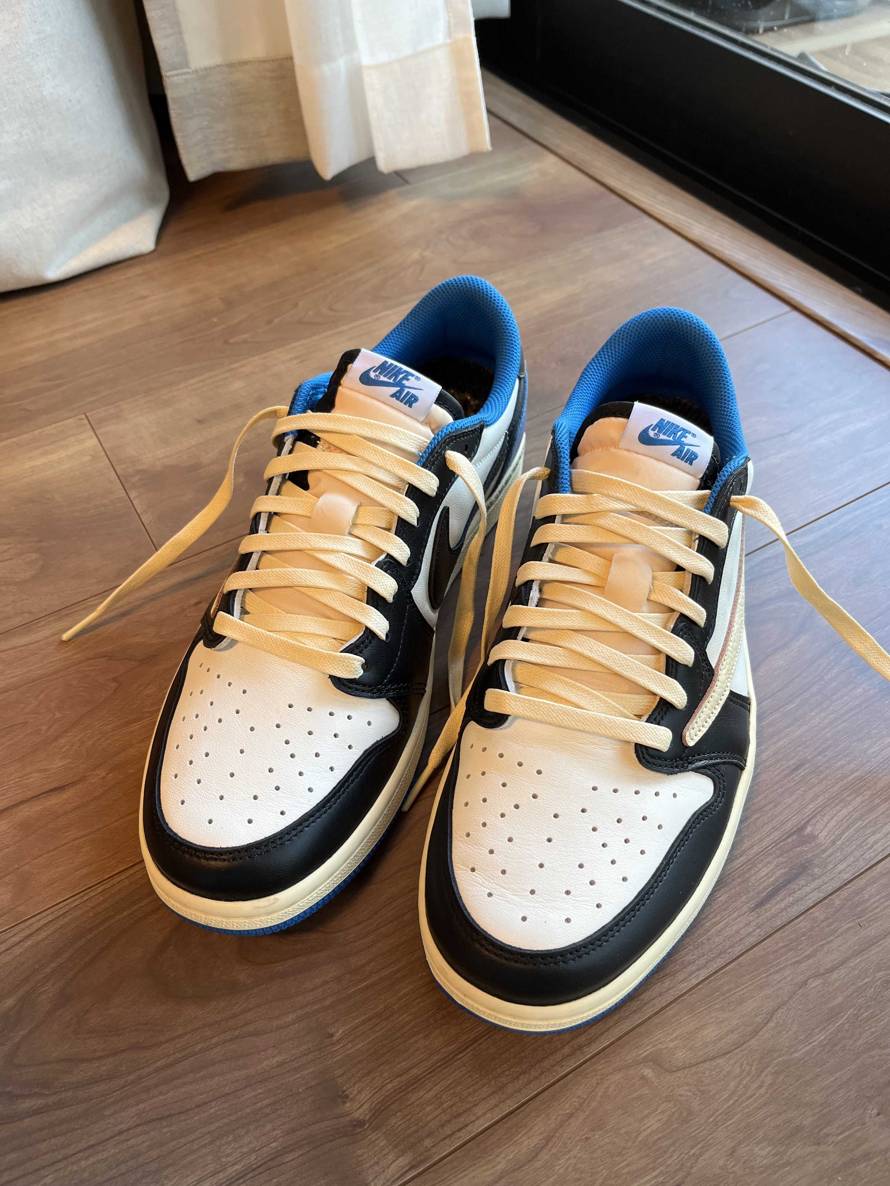 Travis Scott × fragment design × Nike Air Jordan 1 Low OG SP "Military Blue"