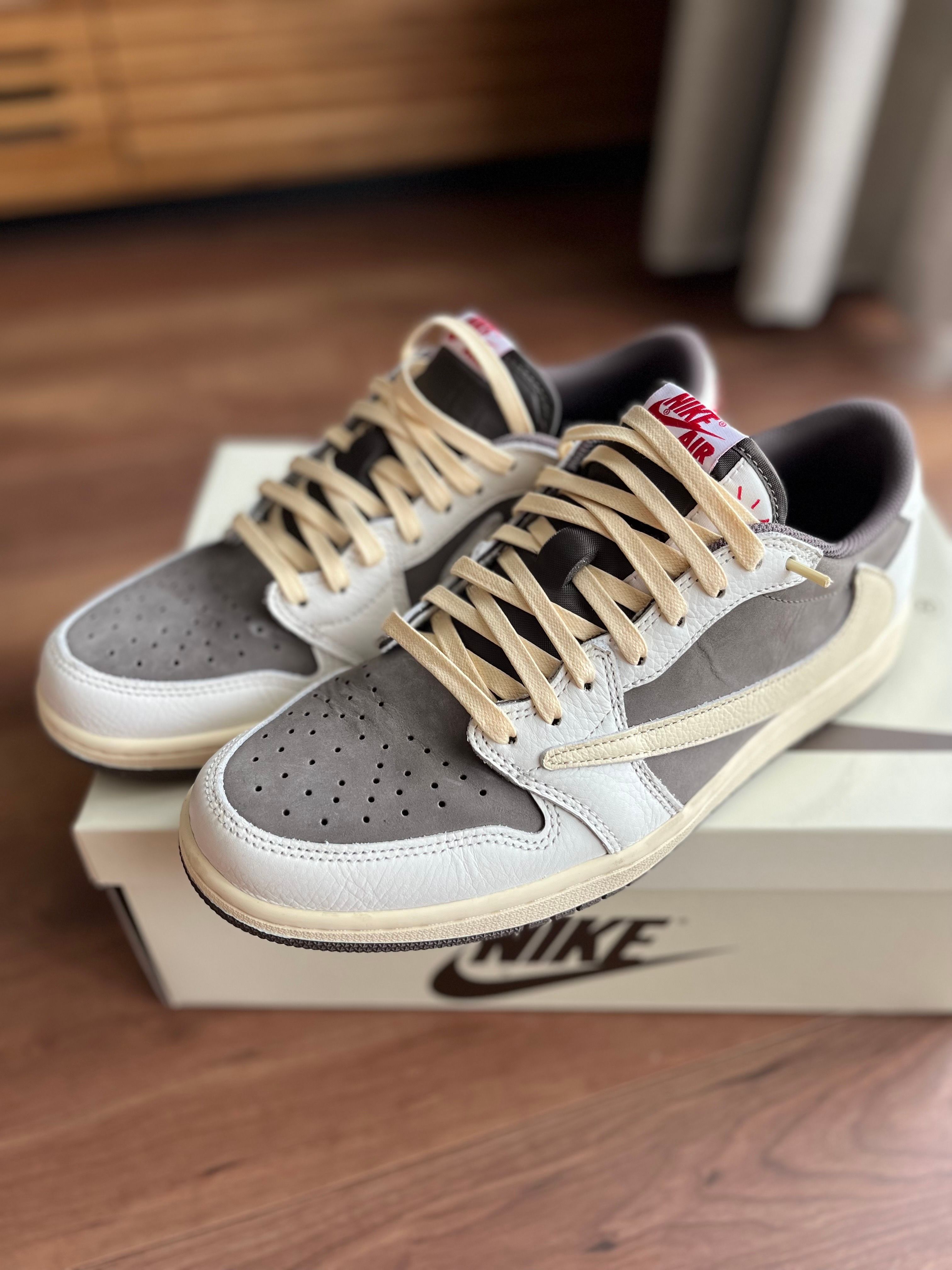 Travis Scott × Nike Air Jordan 1 Low OG SP "Reverse Mocha/Sail and Ridgerock"