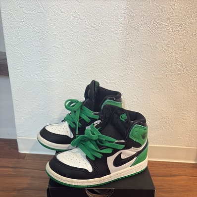 Nike TD Jordan 1 Retro High OG "Celtics/Black and Lucky Green" (2023)