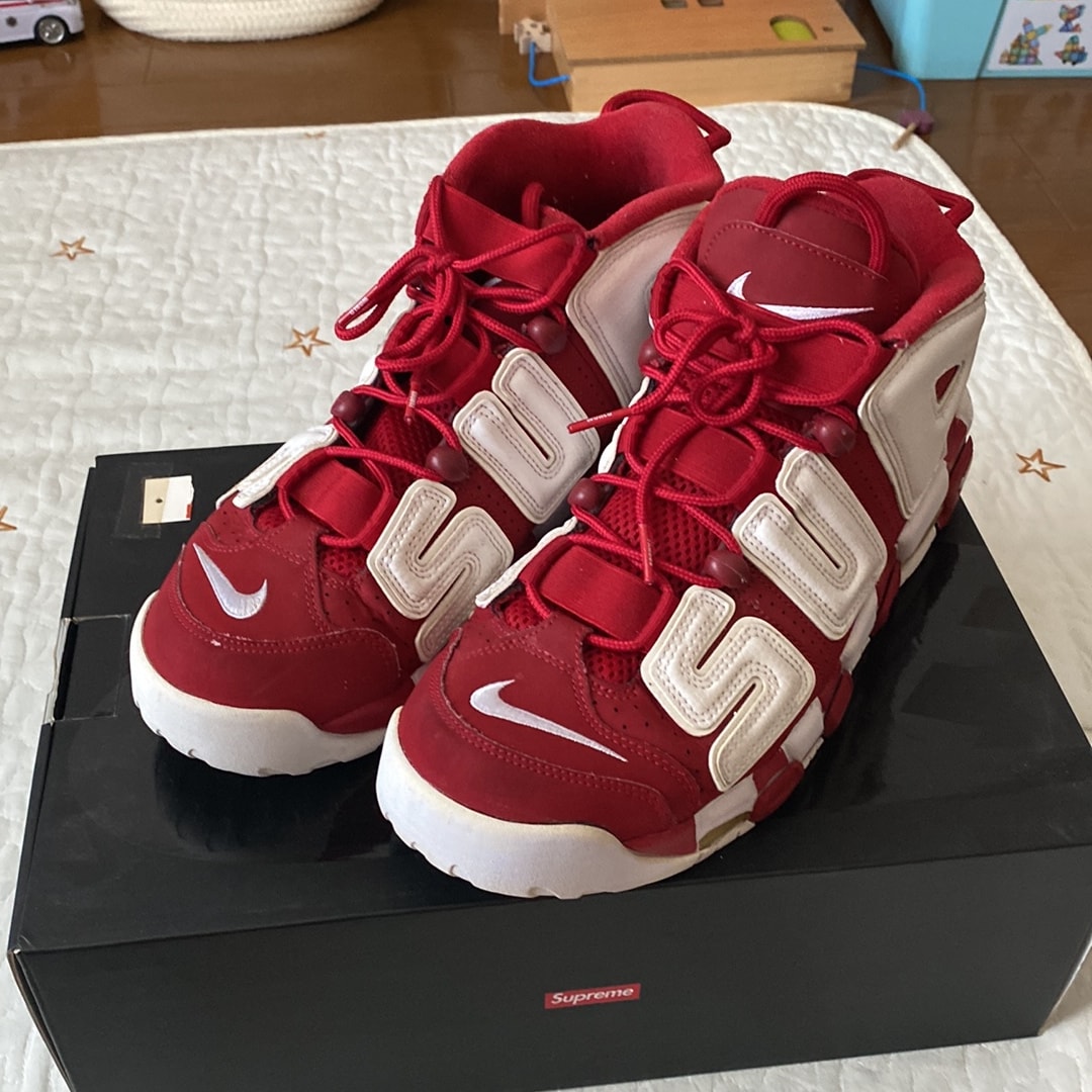 Supreme × Nike Air More Uptempo "White/Red"